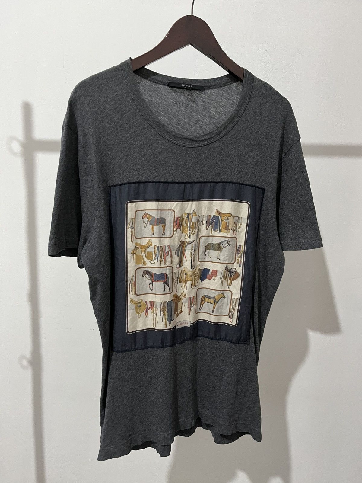 Gucci Gucci 2018 silk scraf tee Size US S / EU 44-46 / 1 - 1 Thumbnail