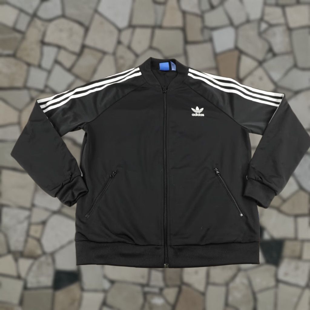Adidas Adidas Jacket Womens Large Black White Trefoil Originals Track Coat Size L / US 10 / IT 46 - 1 Thumbnail
