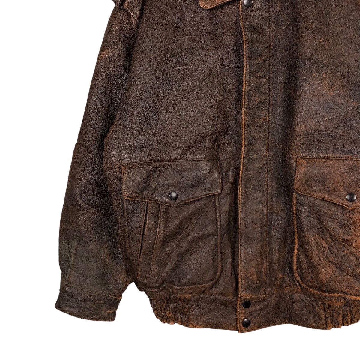 Japanese Brand × Vintage 📌Vintage Bomber Leather Jacket Lordanthony Issey Miyake Size US L / EU 52-54 / 3 - 5 Thumbnail