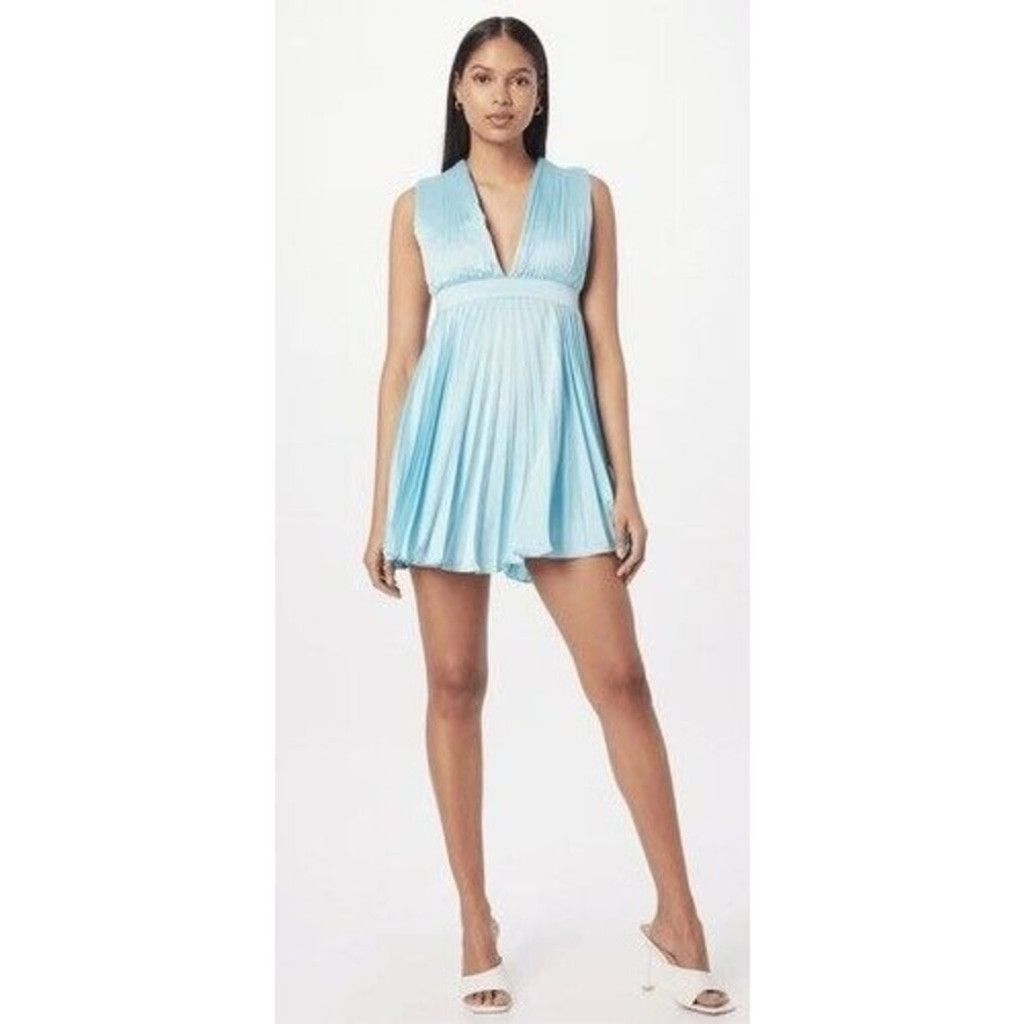 Abercrombie & Fitch NWOT Abercrombie & Fitch Pleated Satin Mini Dress Women XLT Size XL / US 12-14 / IT 48-50 - 14 Thumbnail