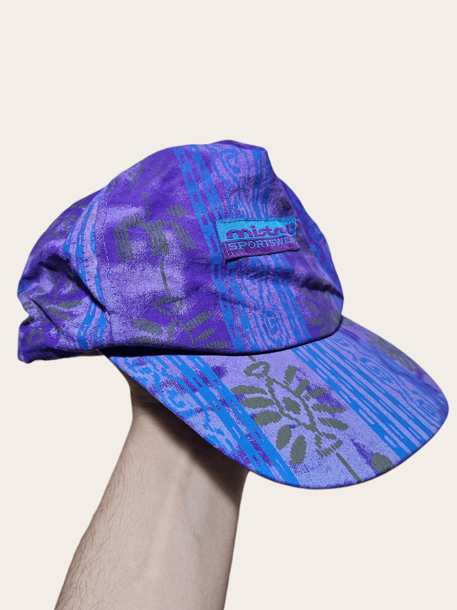Vintage Mistral Sportswear Crazy Pattern 90's Hat Size ONE SIZE - 2 Thumbnail