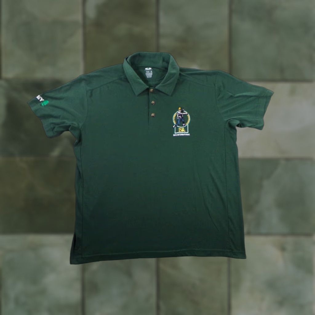 Vintage Arborwear Polo Shirt Men XL Green Tree Climbing Championship 2011 Button Logo Solid Short Sleeve Collared Pullover Workwear Casual Business Travel Size US XL / EU 56 / 4 - 1 Thumbnail