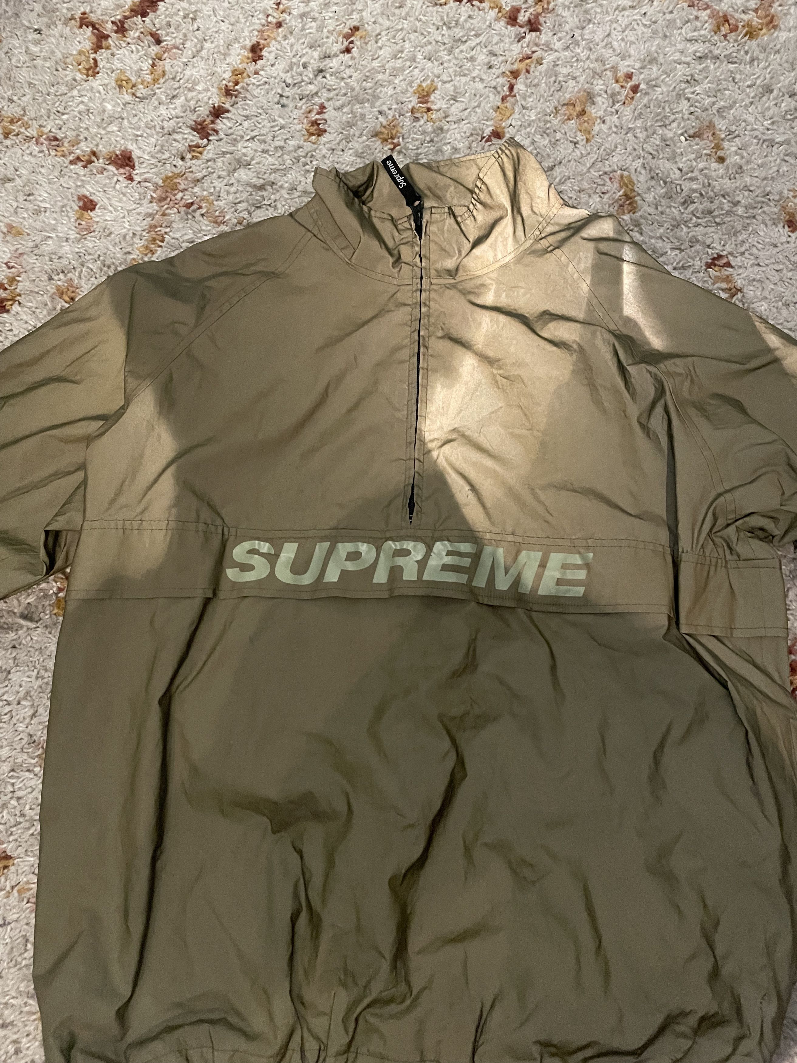 Supreme SS17 authentic 3M Reflective Quarter Zip