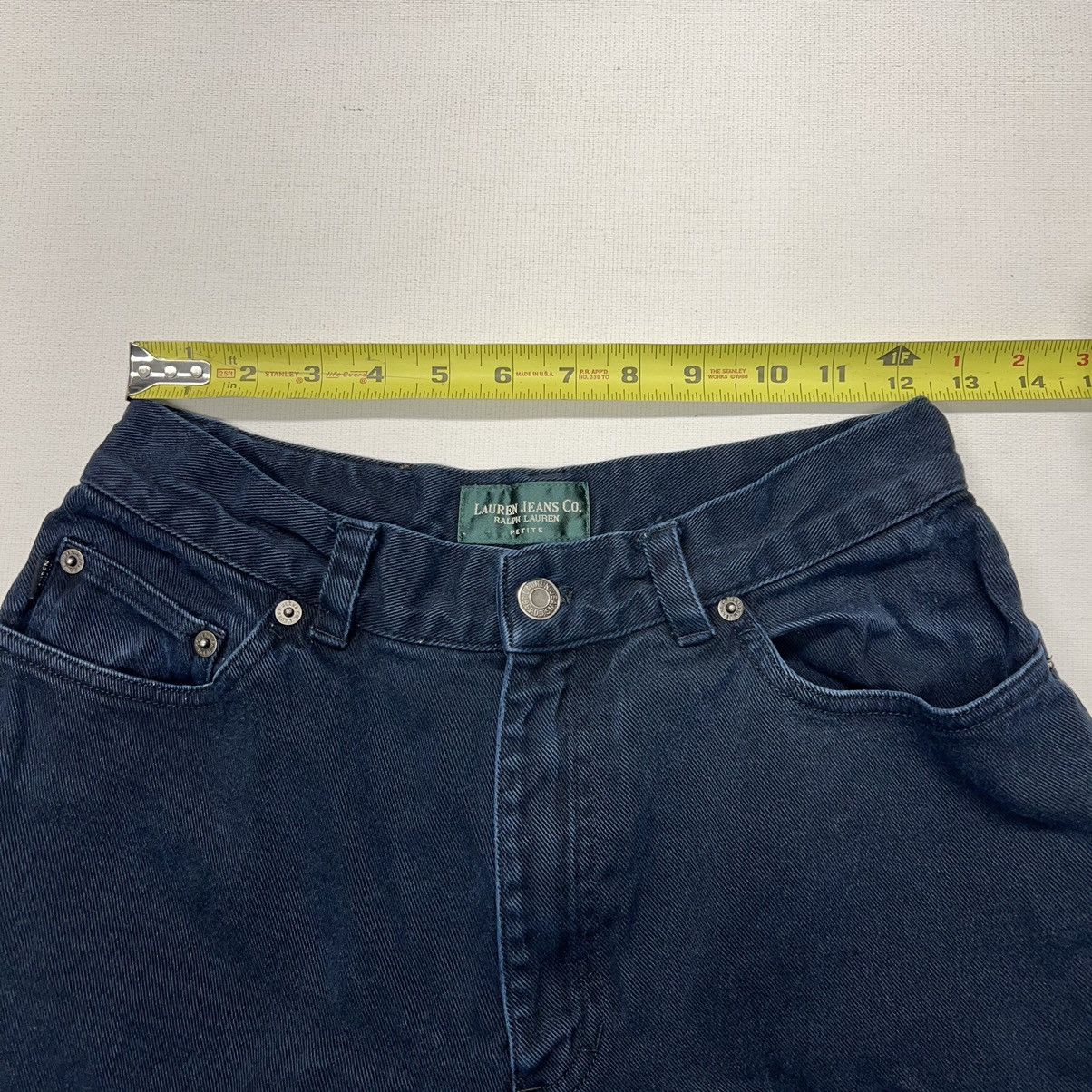 Ralph Lauren × Vintage VTG Lauren Jeans Co Womens Jeans Petite Blue Straight Wide Size 30" / US 8 / IT 44 - 20 Thumbnail