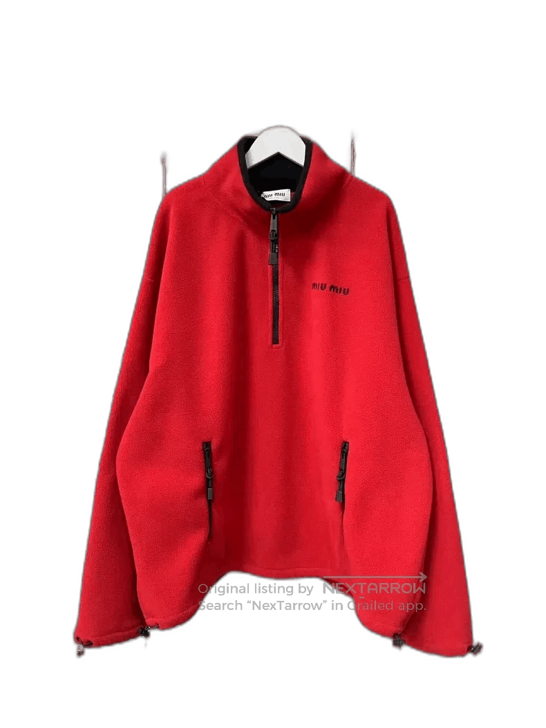 Miu Miu Miumiu Red Fleece Half. Size US M / EU 48-50 / 2 - 1 Thumbnail