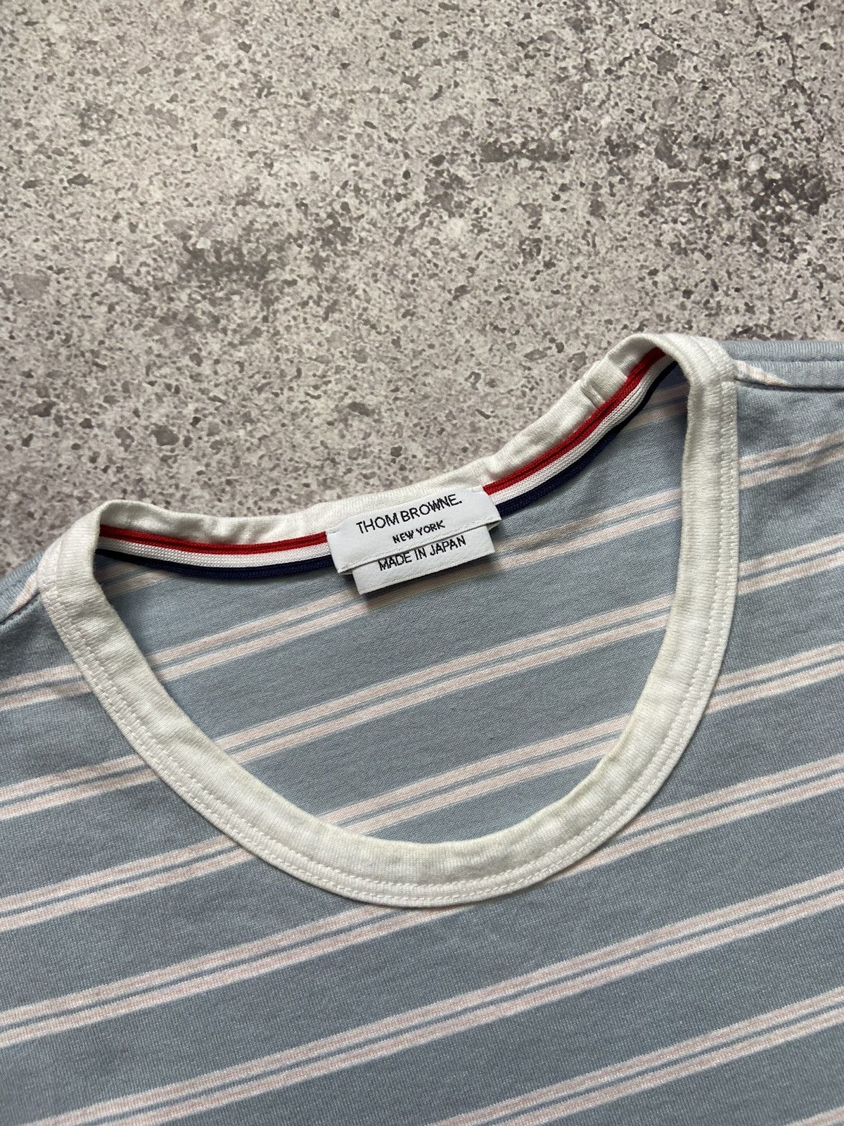 Thom Browne Thom Browne Striped Blue Tee size 0 XS Size US XS / EU 42 / 0 - 2 Thumbnail