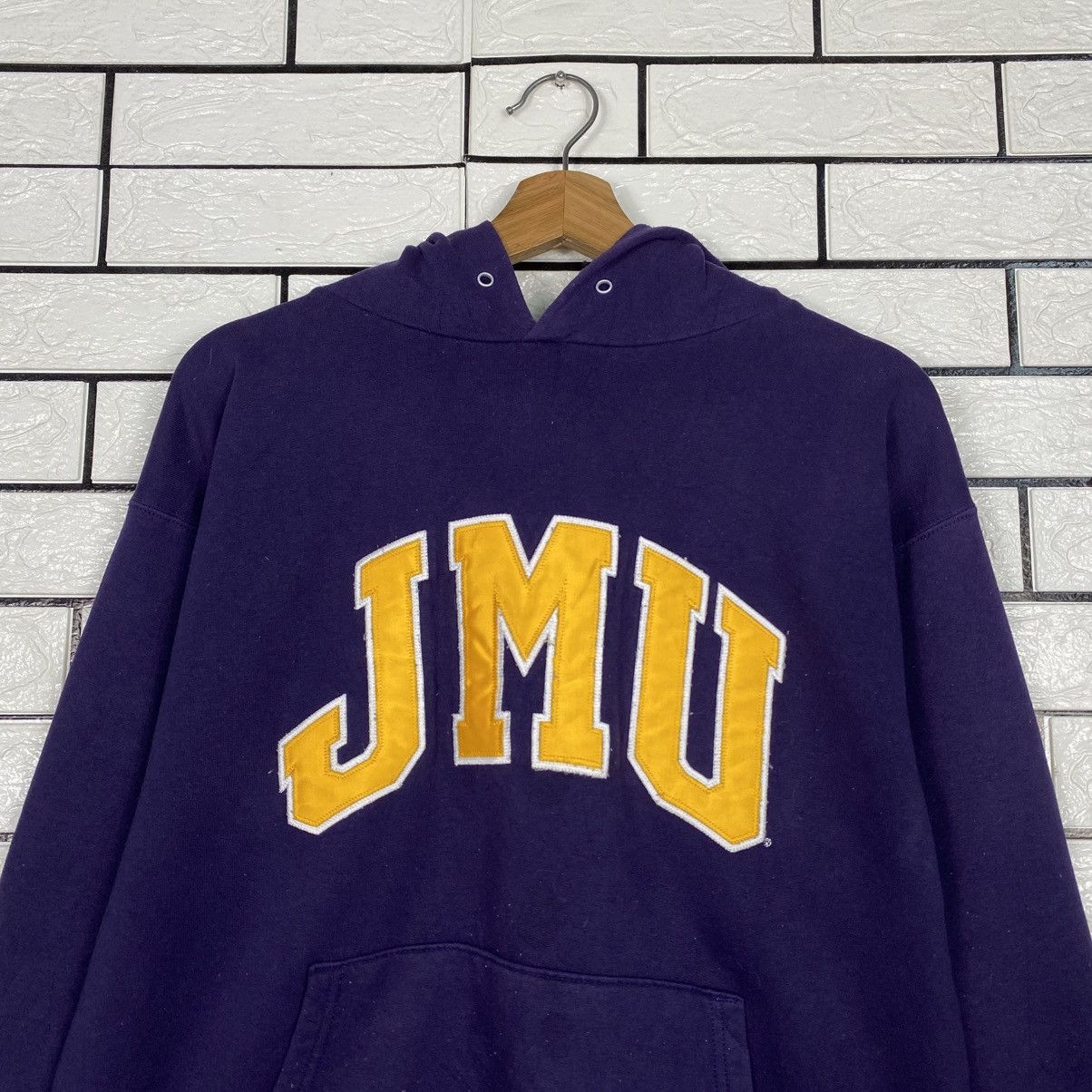 Japanese Brand Vintage Hoodie Champion JMU Big Logo Embroidery Size US M / EU 48-50 / 2 - 13 Thumbnail