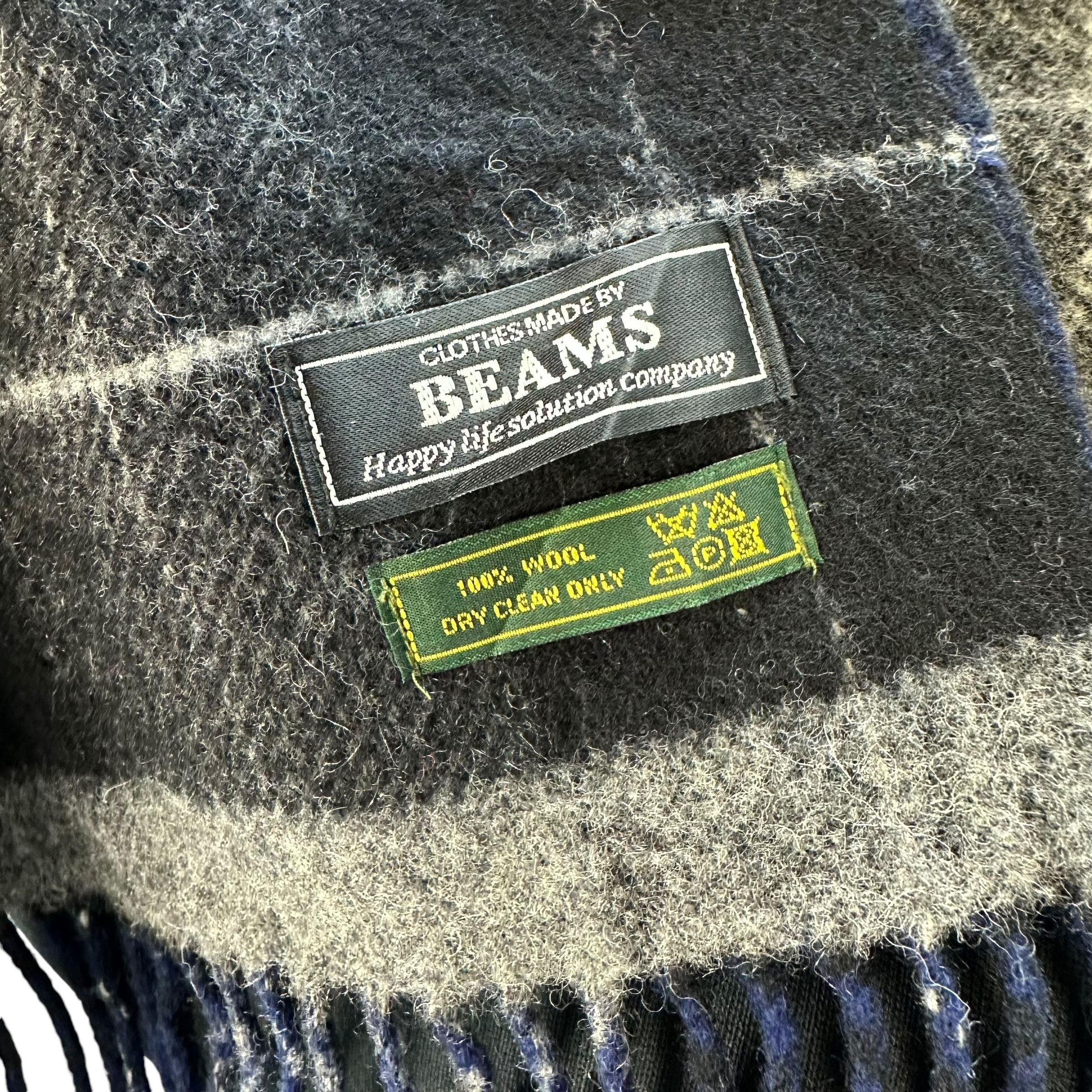 Beams Plus BEAMS Checked Wool Muffler Neckwear Scarf #A68-1641 Size ONE SIZE - 5 Thumbnail