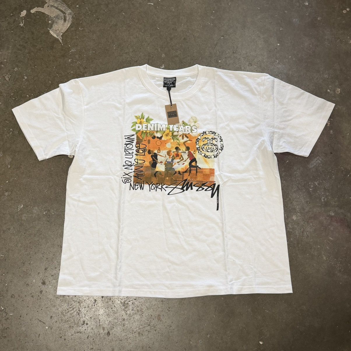 DENIM TEARS × Stussy Stussy x Denim Tears T-Shirt Size Large | Grailed