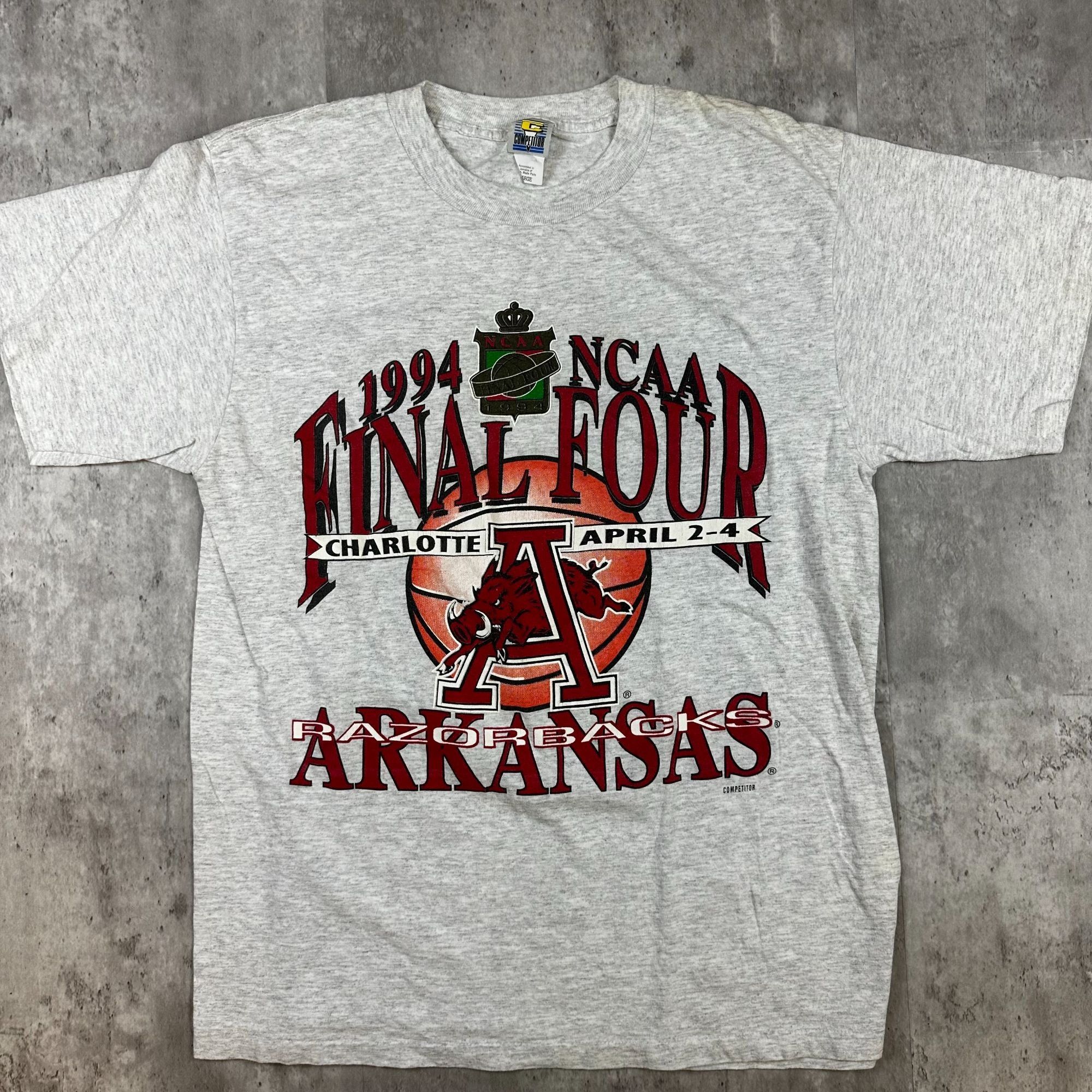 Vintage 1994 NCAA Final Four Arkansas Razorbacks T-Shirt Gray Compet Size US L / EU 52-54 / 3 - 1 Thumbnail