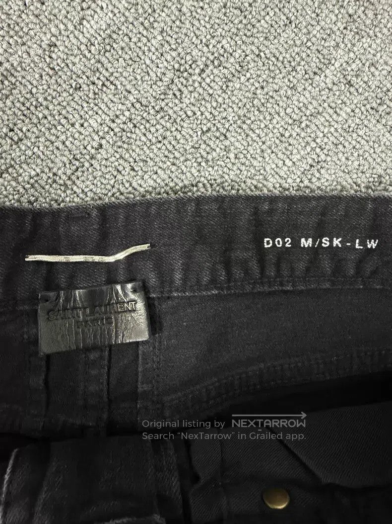 Saint Laurent Paris Saint Laurent Paris Black Distressed Ripped Destroyed Deni Size US 31 - 4 Thumbnail