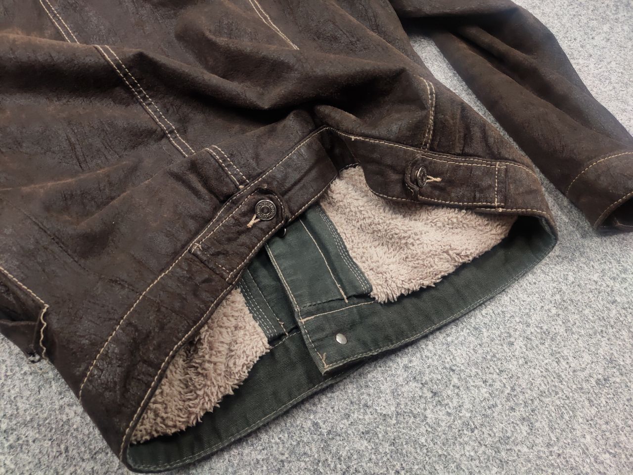 Levi's Vintage 90's Levi's Faux Suede Leather Trucker Jacket USA Size US S / EU 44-46 / 1 - 8 Thumbnail