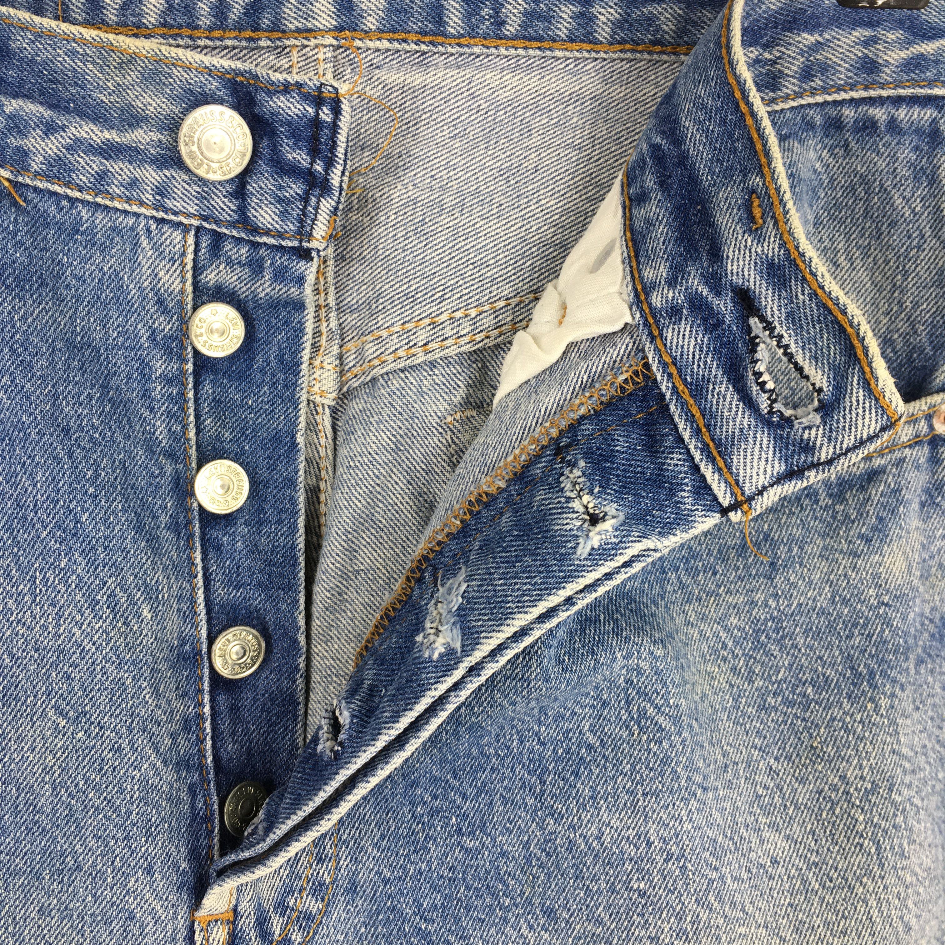 Levi's Size 30x31 90s Levi's 501 Distressed Stone Washed Jeans S235 Size US 30 / EU 46 - 6 Thumbnail