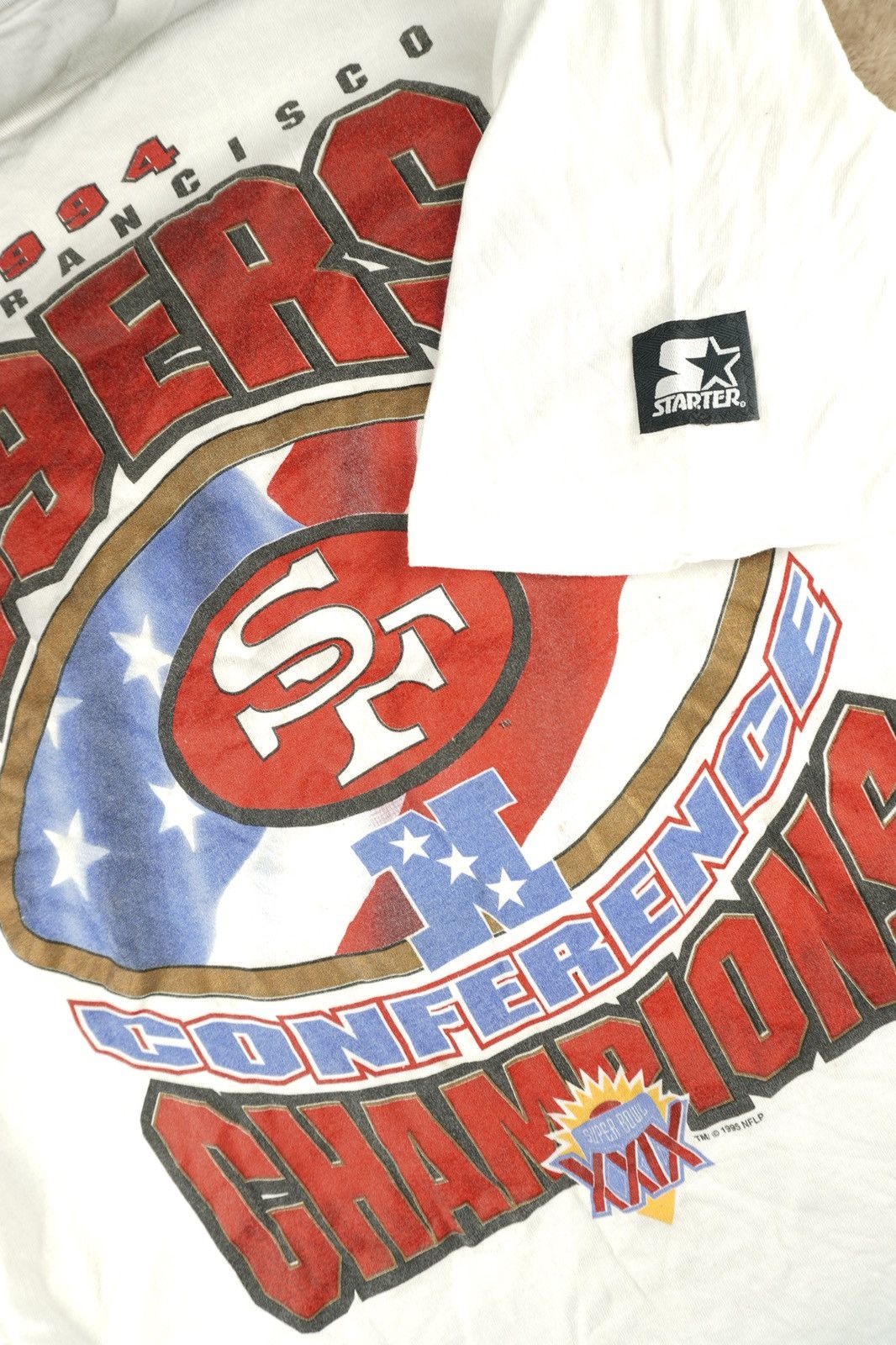 Starter Vtg Starter 49ers Champions Super Bowl XXIX 90s Oversized Size US XL / EU 56 / 4 - 1 Thumbnail