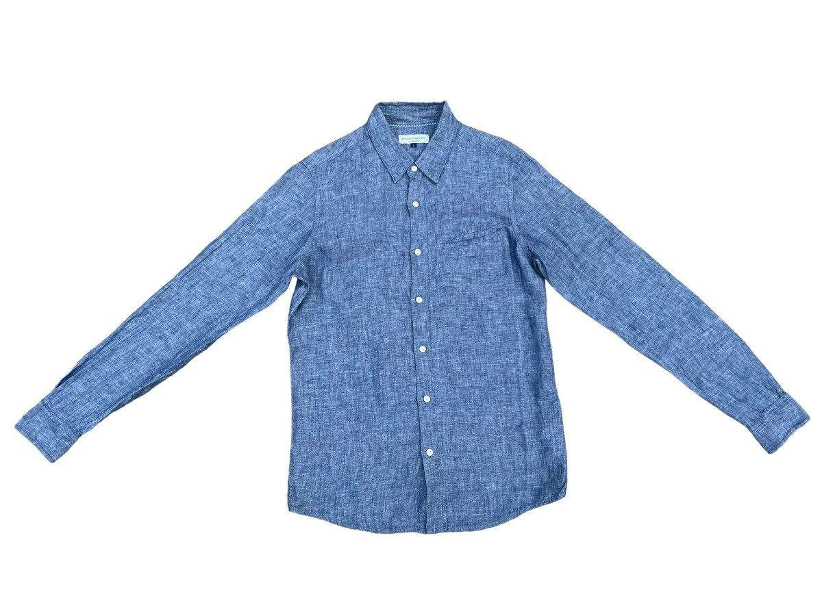 Vintage Nano Universe Japan 100% Linen Chambray Shirt Size US M / EU 48-50 / 2 - 1 Thumbnail