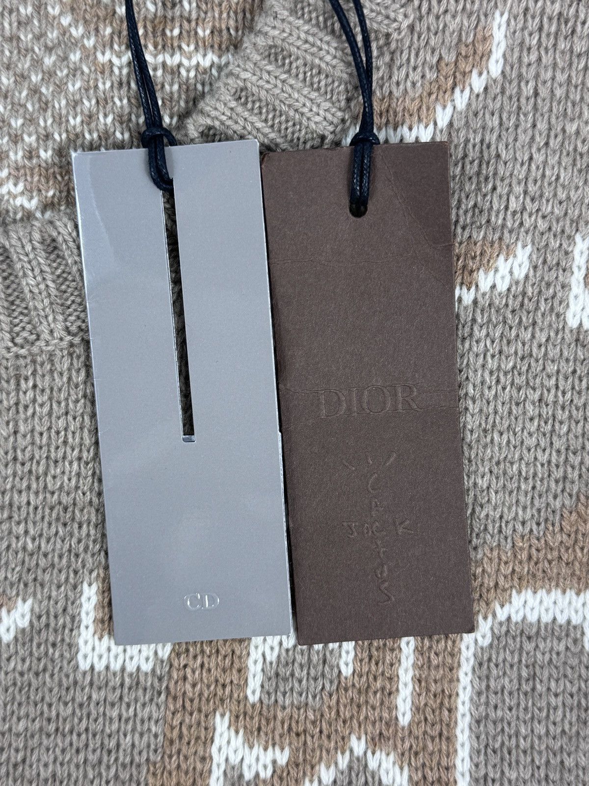 Dior × Travis Scott CACTUS JACK OBLIQUE CASHMERE LOGO PRINT KNIT JUMPER Size US XL / EU 56 / 4 - 4 Thumbnail