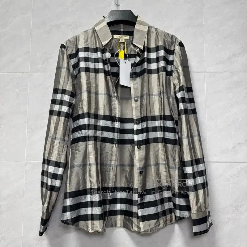Burberry Burberry Gray Long Sleeve Shirt for Men. Size US S / EU 44-46 / 1 - 1 Thumbnail
