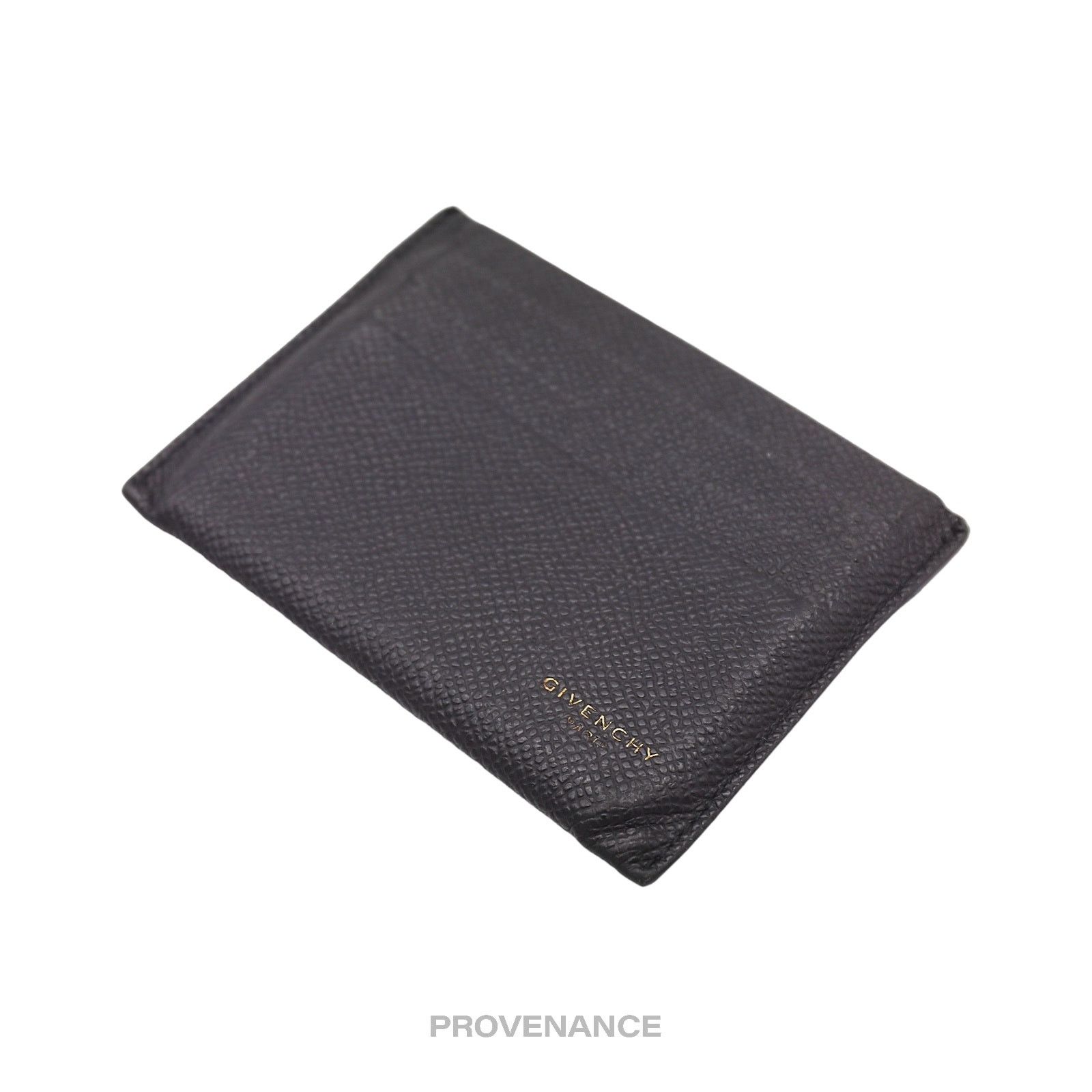 Givenchy 🔴 Givenchy Logo 6CC Card Holder Wallet - Black Leather Size ONE SIZE - 4 Thumbnail