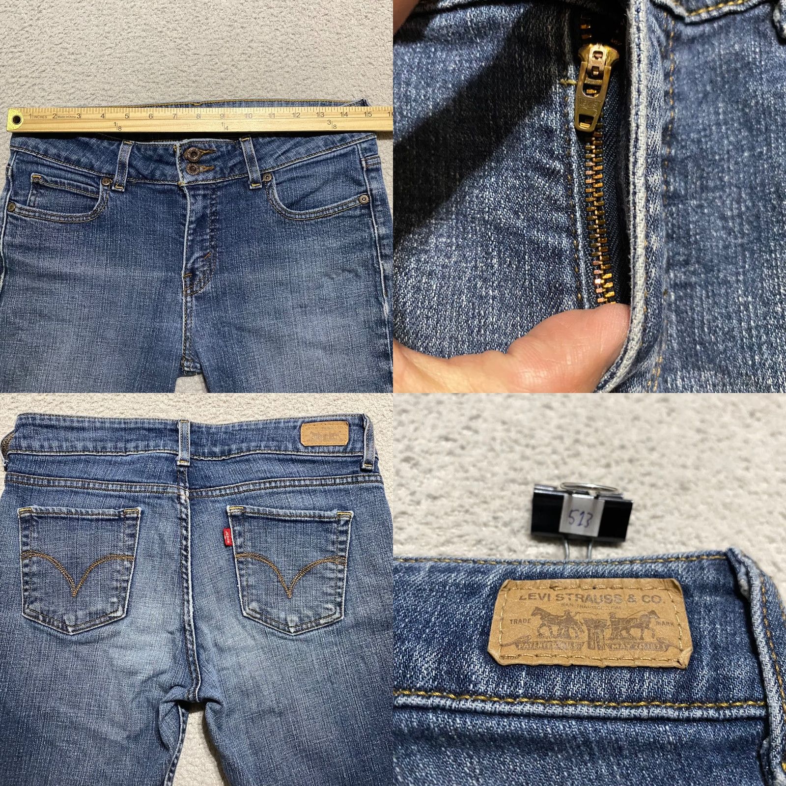Levi's Levi's 526 Jeans Womens Blue Denim Medium Straight Mid Rise 10 Regular 30x31 5-Pocket Stretch Vintage: No Size 32" / US 10 / IT 46 - 8 Thumbnail