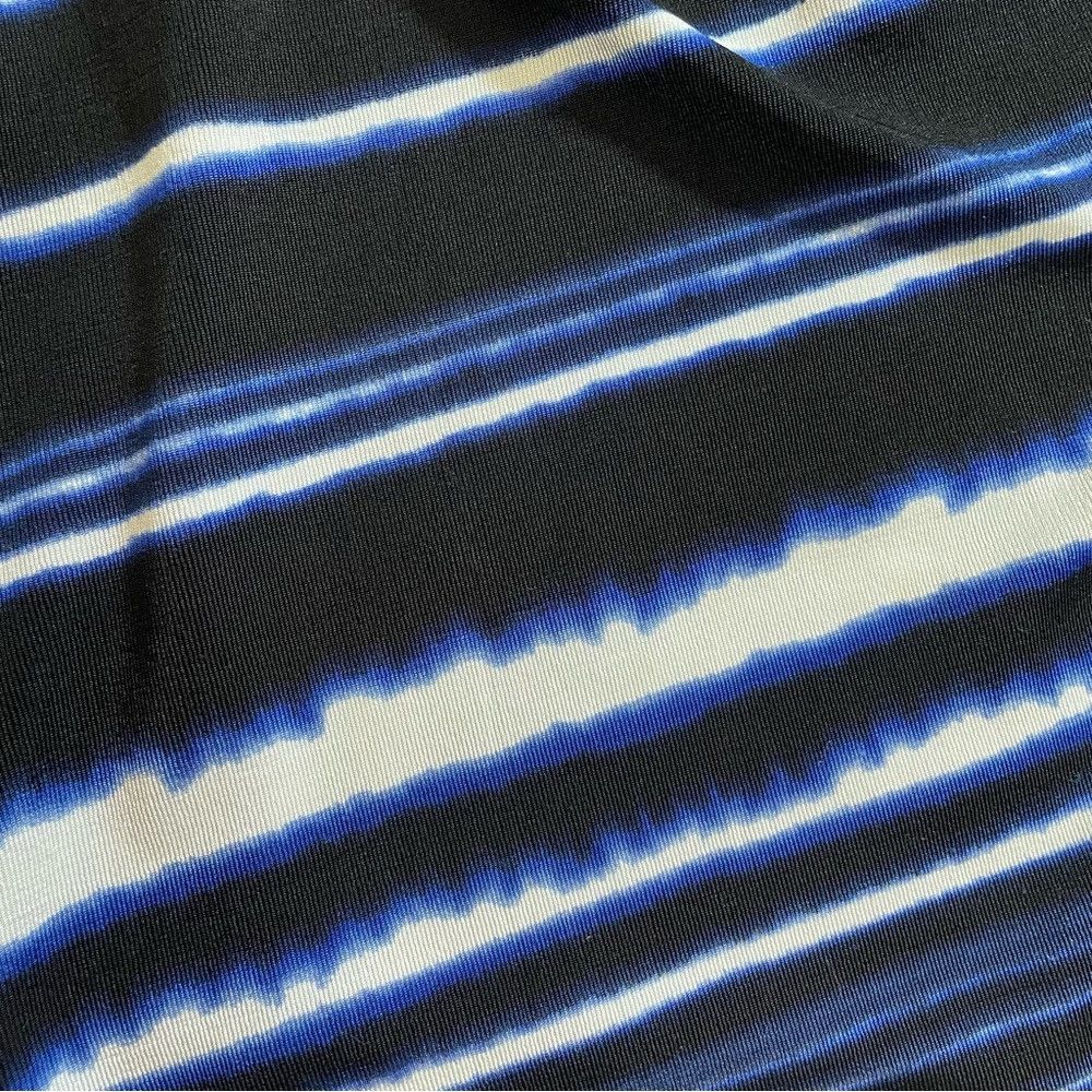 Chicos Chico's Travelers Watercolor Black Blue Stripe Vest Size 0 Size S / US 4 / IT 40 - 9 Thumbnail