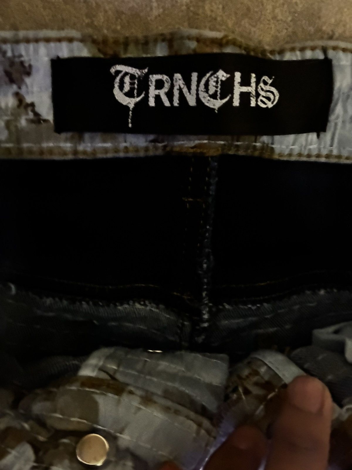 Other Distressed denim flare jeans in black and grey Size US 34 / EU 50 - 4 Thumbnail