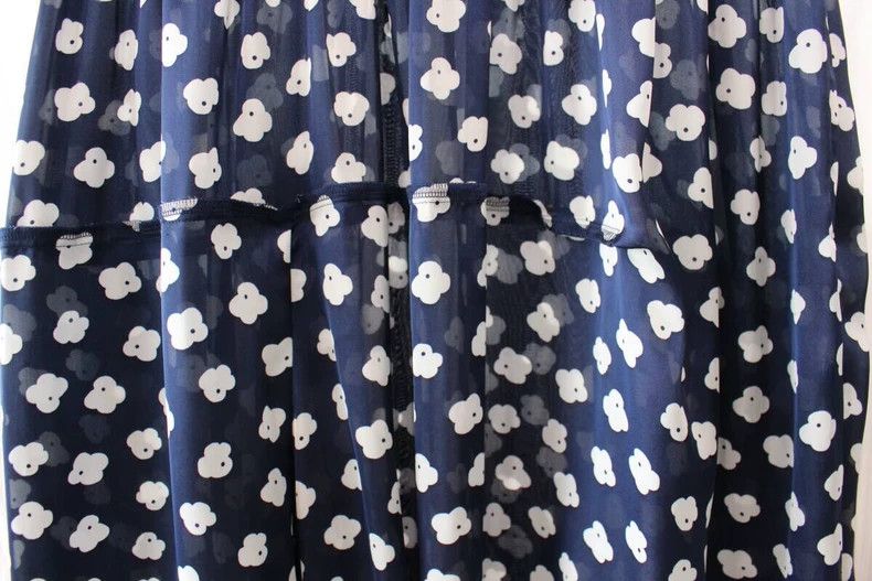 Comme des Garcons Comme Des Garcons Navy White Floral Cute Dress Size S / US 4 / IT 40 - 8 Thumbnail