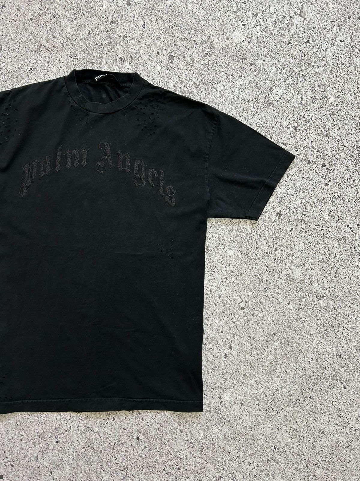 Palm Angels Luxury Palm Angels Glittered Logo Street Fashion T-Shirt Size US L / EU 52-54 / 3 - 4 Thumbnail