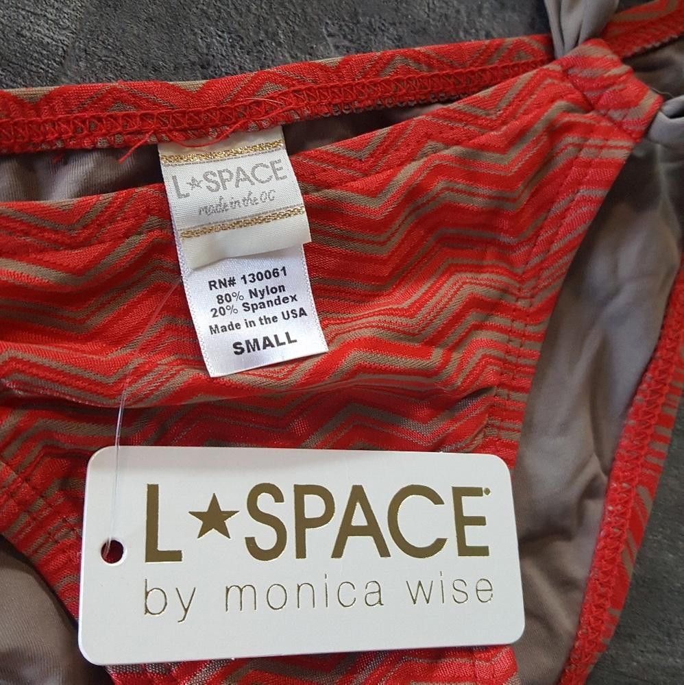 Designer Red Chocolate LSpace Bikini Bottoms Size ONE SIZE - 3 Thumbnail