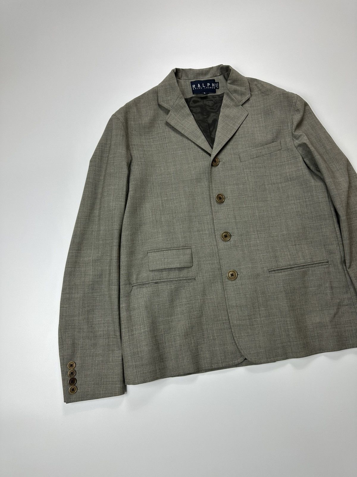 Polo Ralph Lauren Polo Ralph Lauren Wool Blazer Men's Gray Made In Italy Size 46R - 2 Thumbnail
