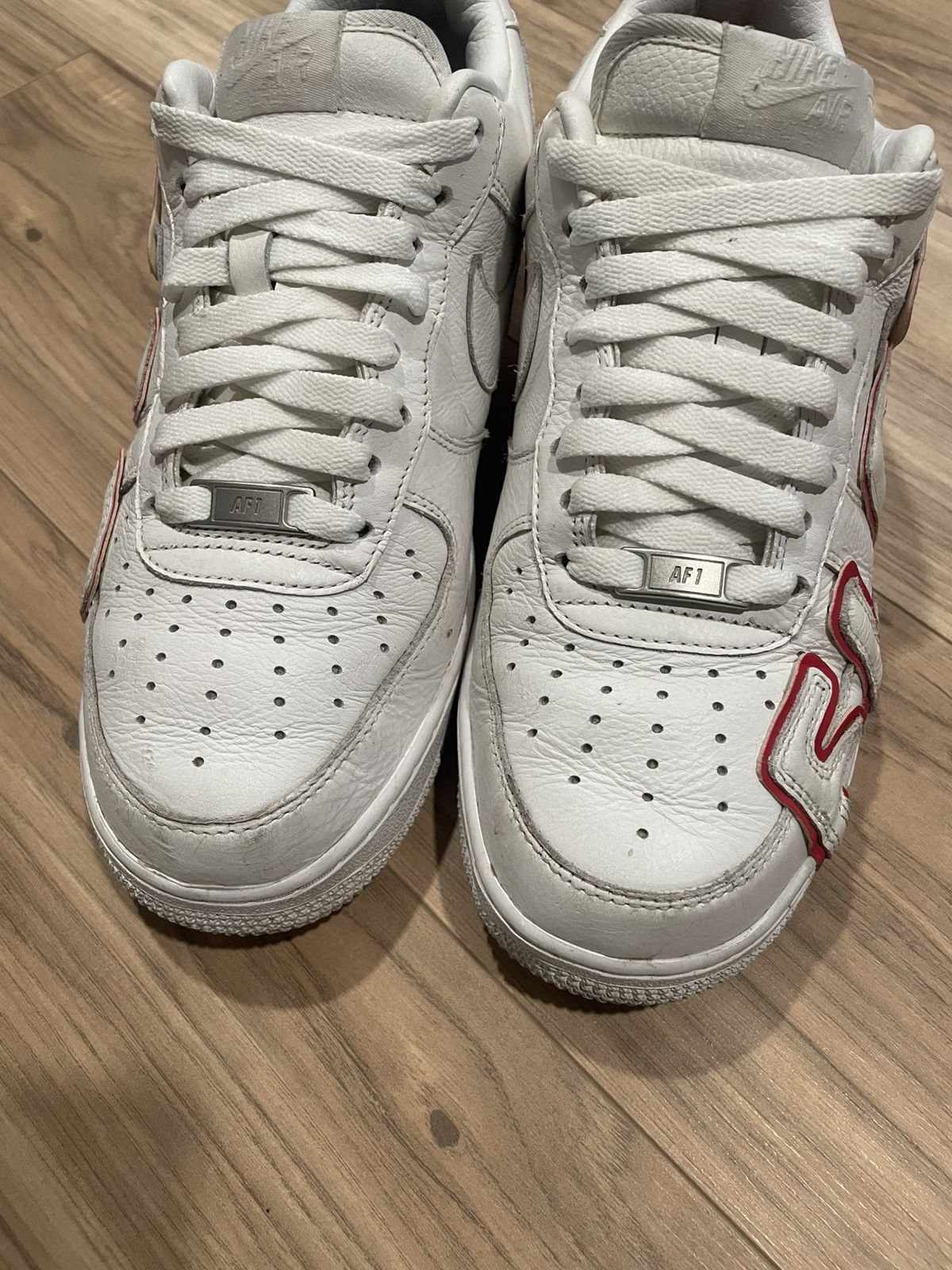 Cactus Plant Flea Market × Nike Cactus Plant Flea MarketxNike By You Air Force One White/Red Size US 8.5 / EU 41-42 - 4 Thumbnail