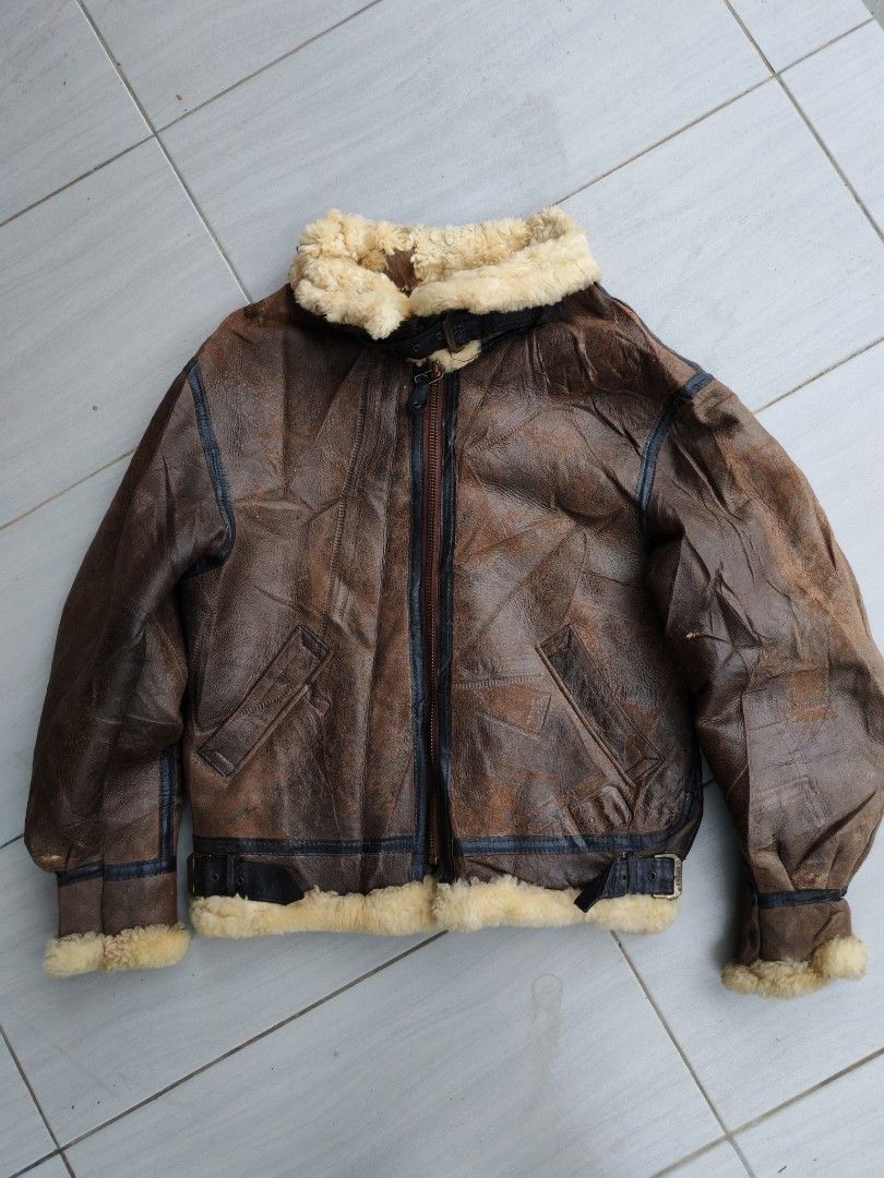 Avirex 🔥 Vintage Avirex B-3 Sheepskin Flight Jacket 1986 USA Made Size US M / EU 48-50 / 2 - 4 Thumbnail