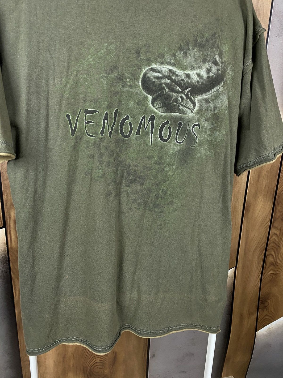 Vintage 🐍Vintage 90s T-Shirt Spiral Snake Venomous Avant Gard Tee🐍 Size US XXL / EU 58 / 5 - 5 Thumbnail