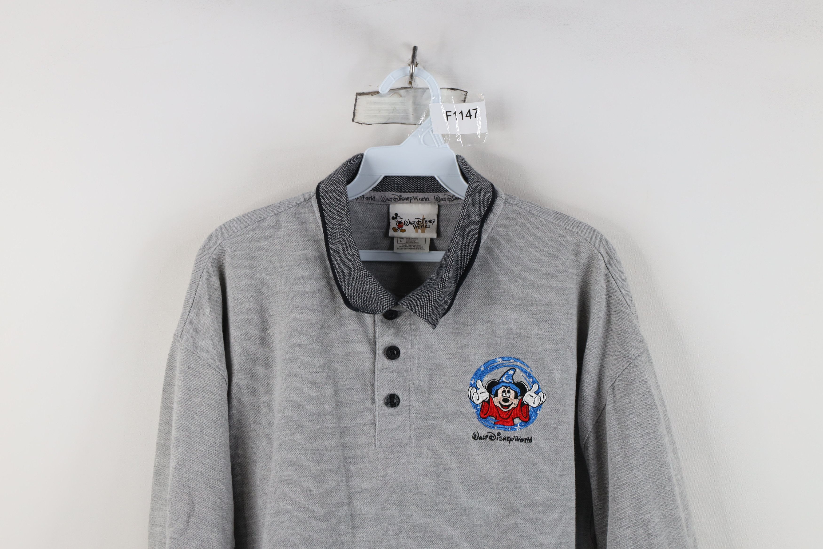 Disney Vintage 90s Walt Disney World Mickey Mouse Polo Shirt Size US L / EU 52-54 / 3 - 2 Thumbnail