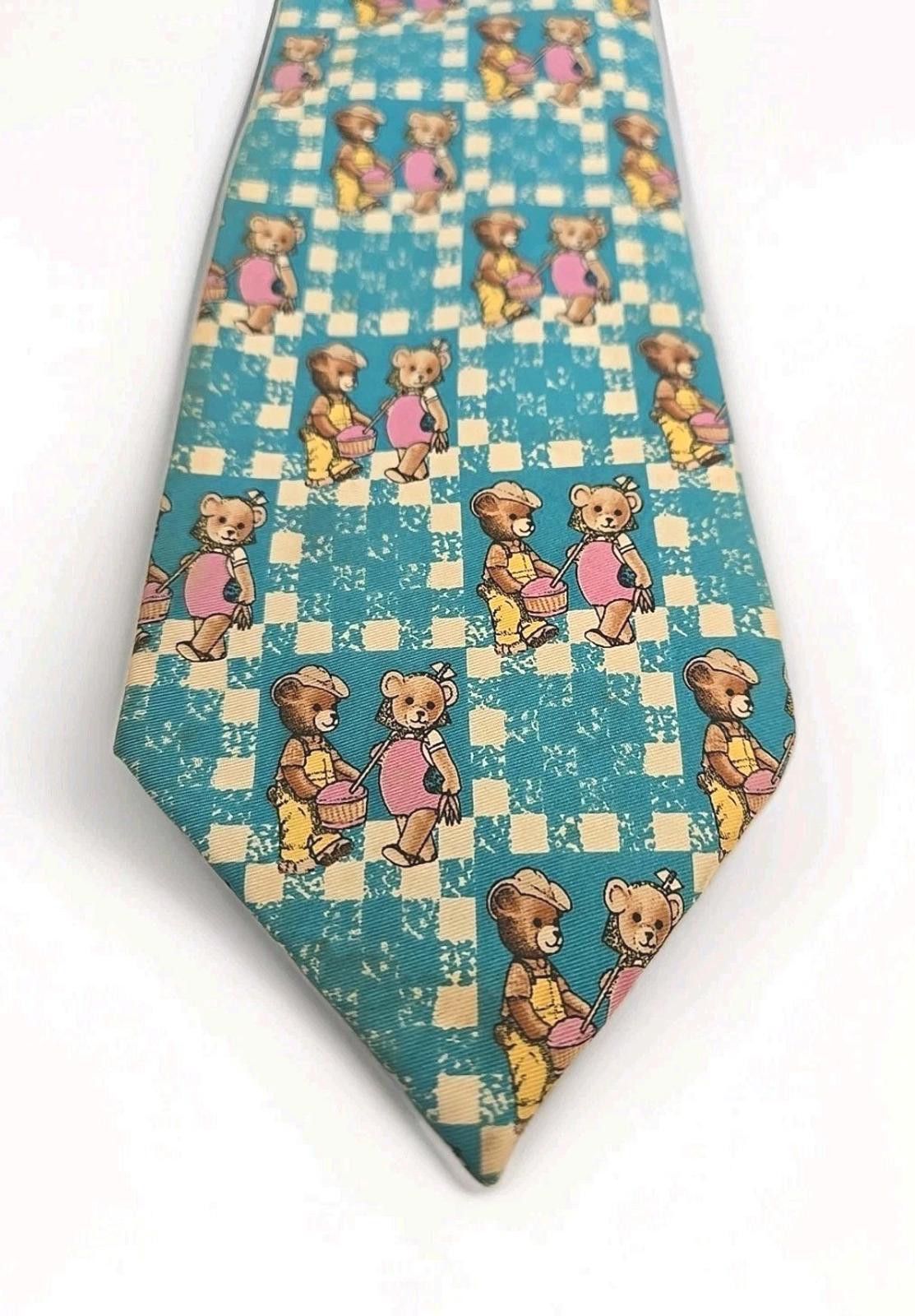 Andrew's Ties ANDREW'S TIES Silk Made in Italy Vintage Ducks and Bears (2) Size ONE SIZE - 2 Thumbnail