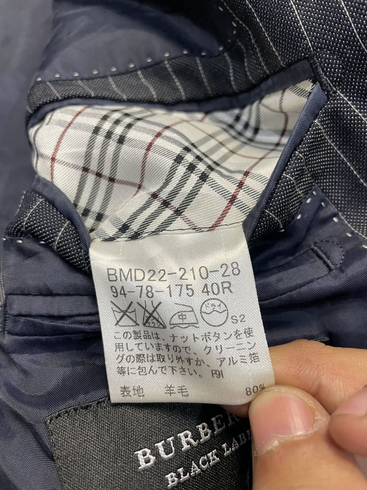 Burberry Burberry Black Label Pinstripe Blazer Size 40R - 7 Thumbnail