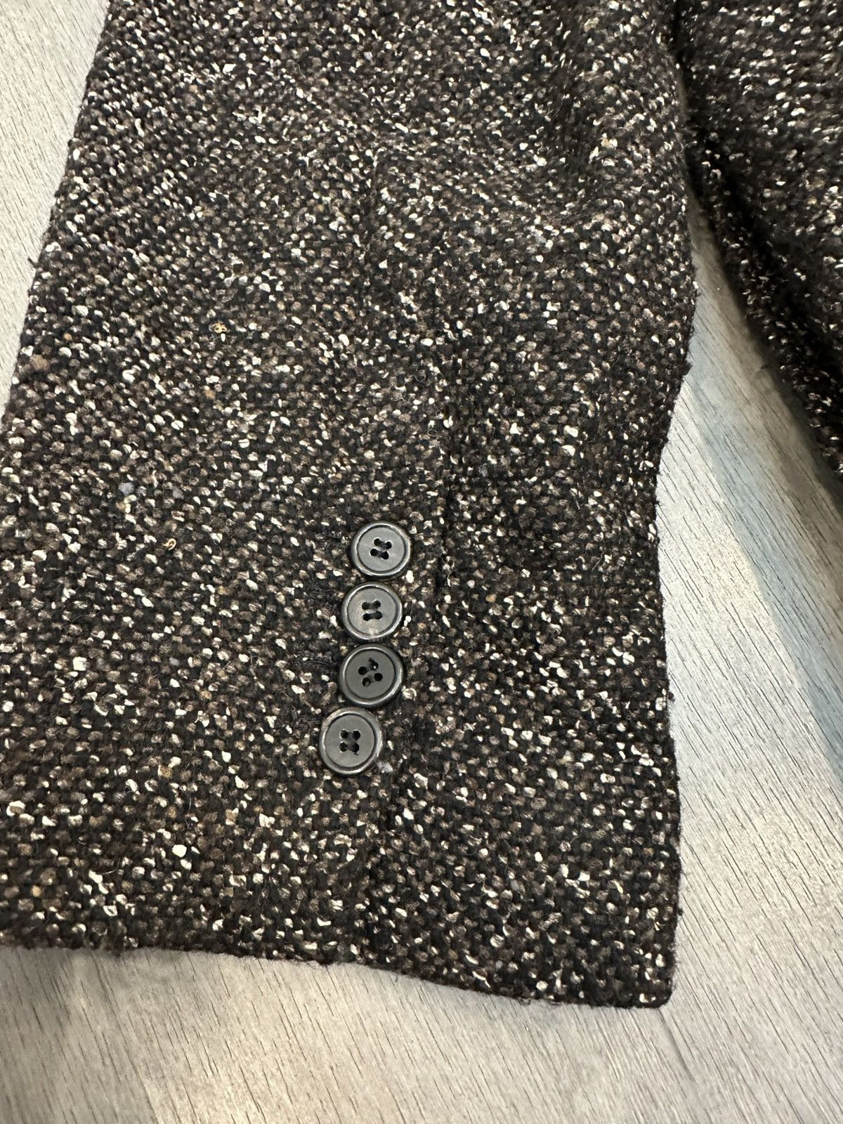 AMI AMI Paris Brown Tweed Wool Blend Coat – Size L Size 48L - 12 Thumbnail