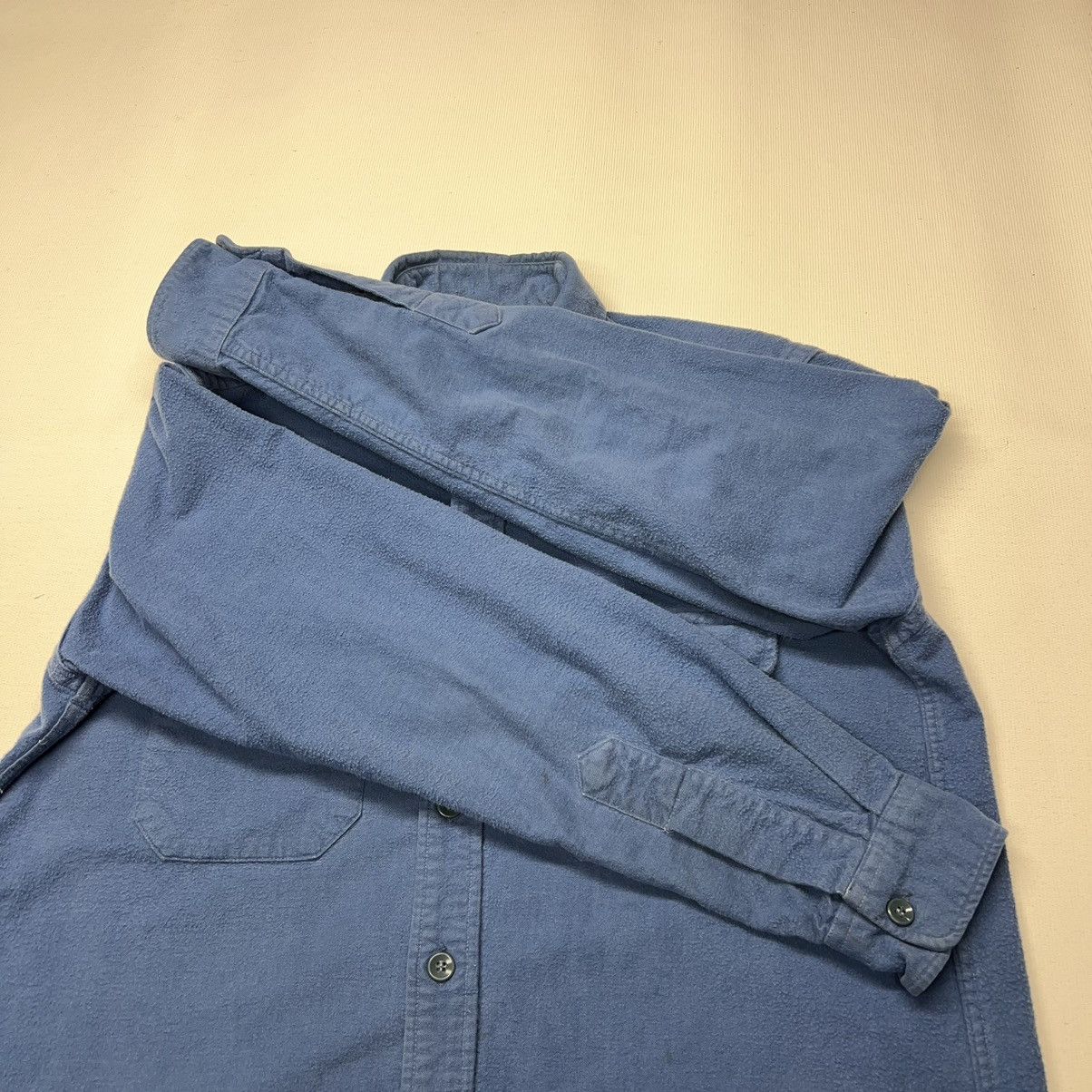 L.L. Bean × Vintage VTG LL Bean Flannel Shirt Blue Chamois Cloth Button Up Retro Size US M / EU 48-50 / 2 - 11 Thumbnail