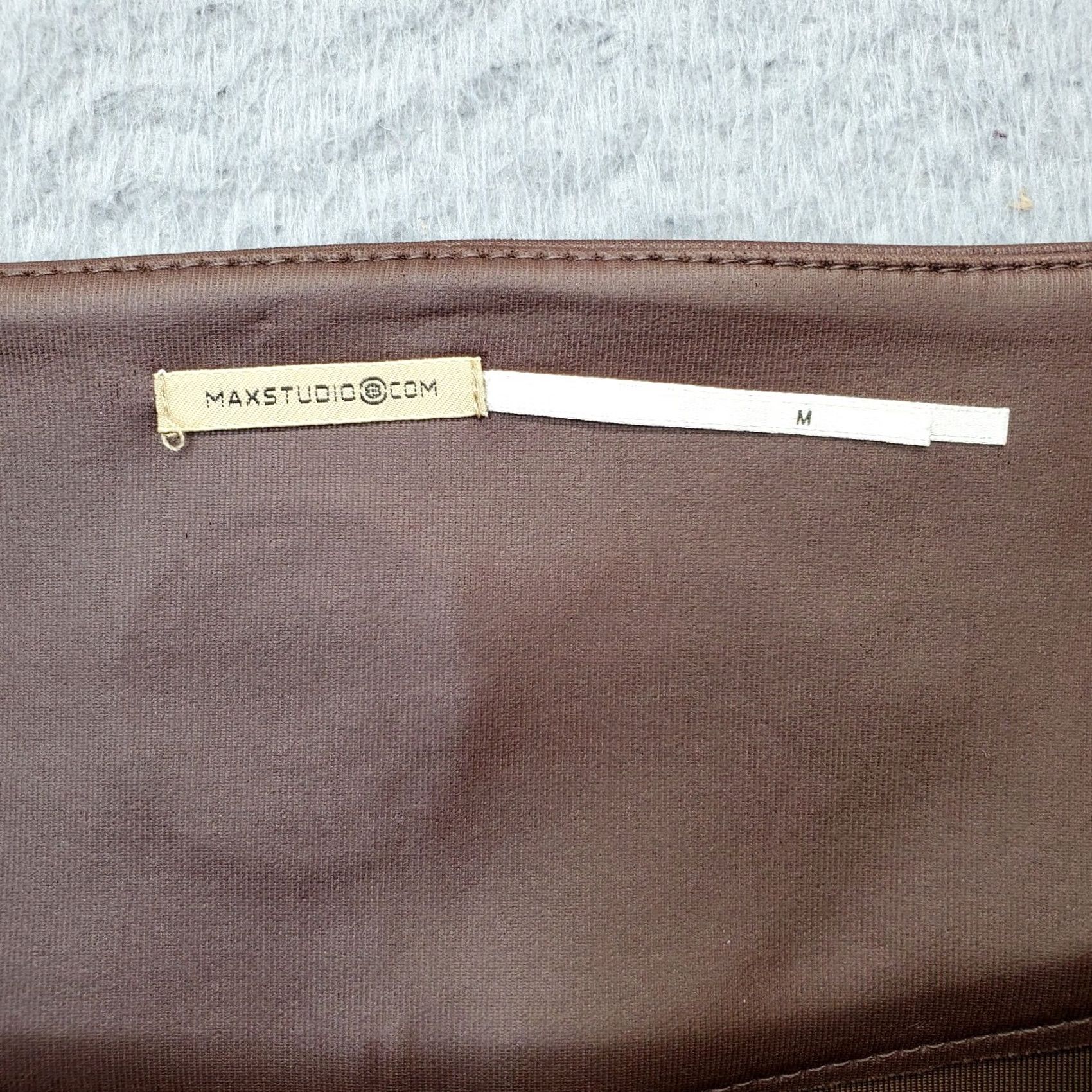 Vintage Max Studio Skirt Womens Size M Brown High Waist Straight & Pencil Short - Pre-owned Size 32" / US 10 / IT 46 - 5 Thumbnail