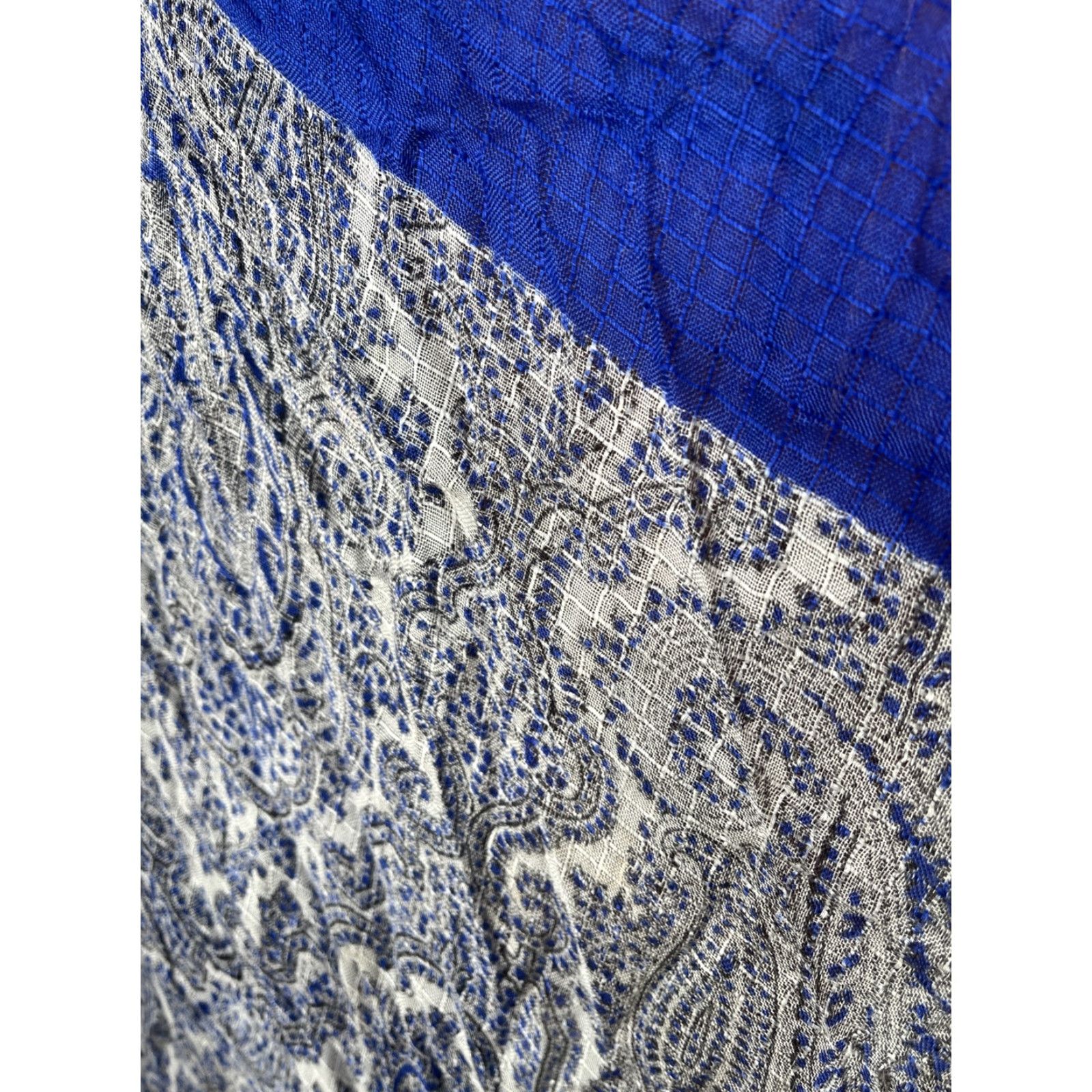 Vintage VINTAGE Unbranded Blue Geometric Pattern Scarf User: Vintage Unbranded Blue Geometric Pattern Scarf Size ONE SIZE - 4 Thumbnail