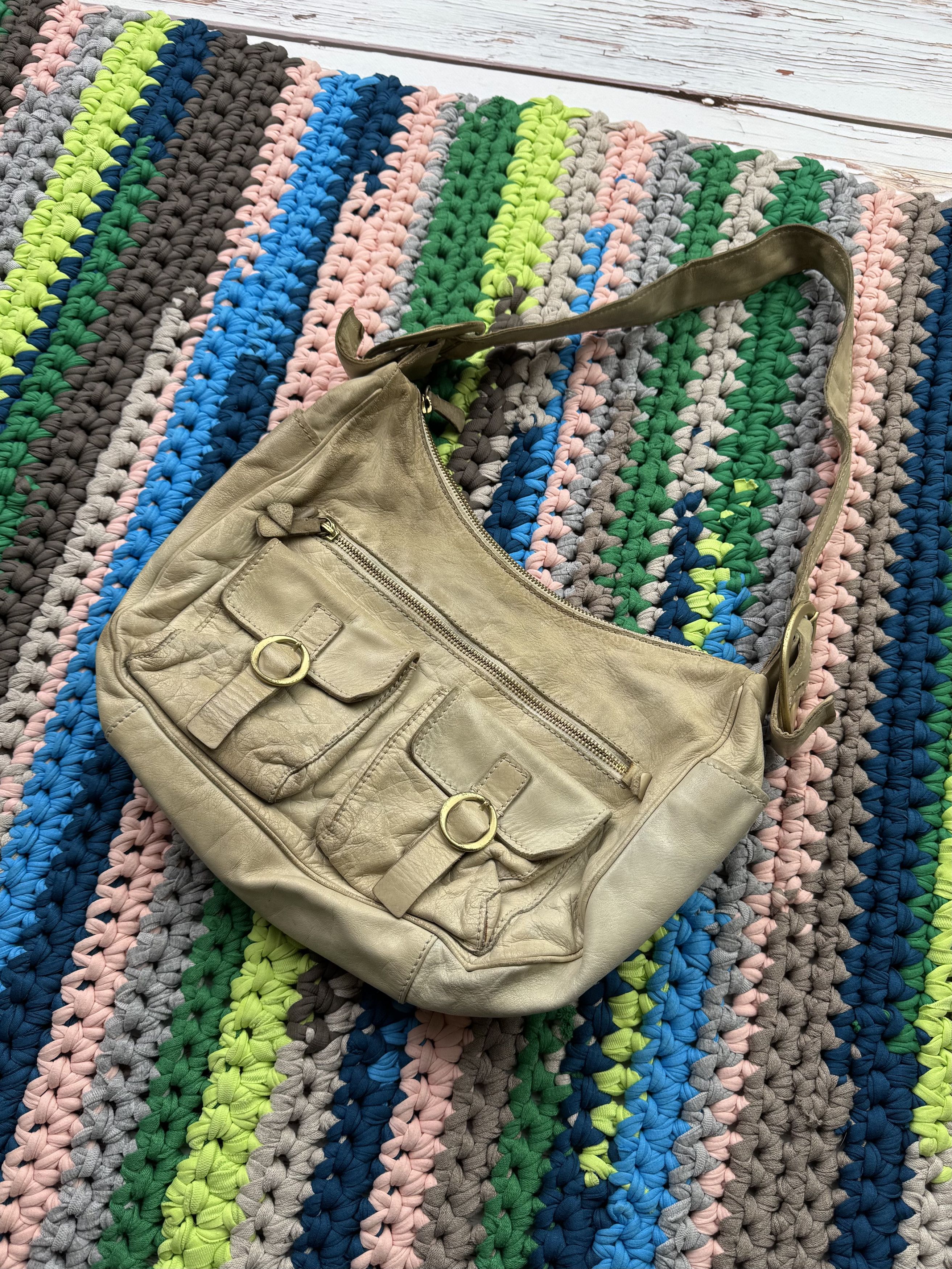 Japanese Brand Vintage Leather Bag With Straps (ET1) Size ONE SIZE - 1 Thumbnail