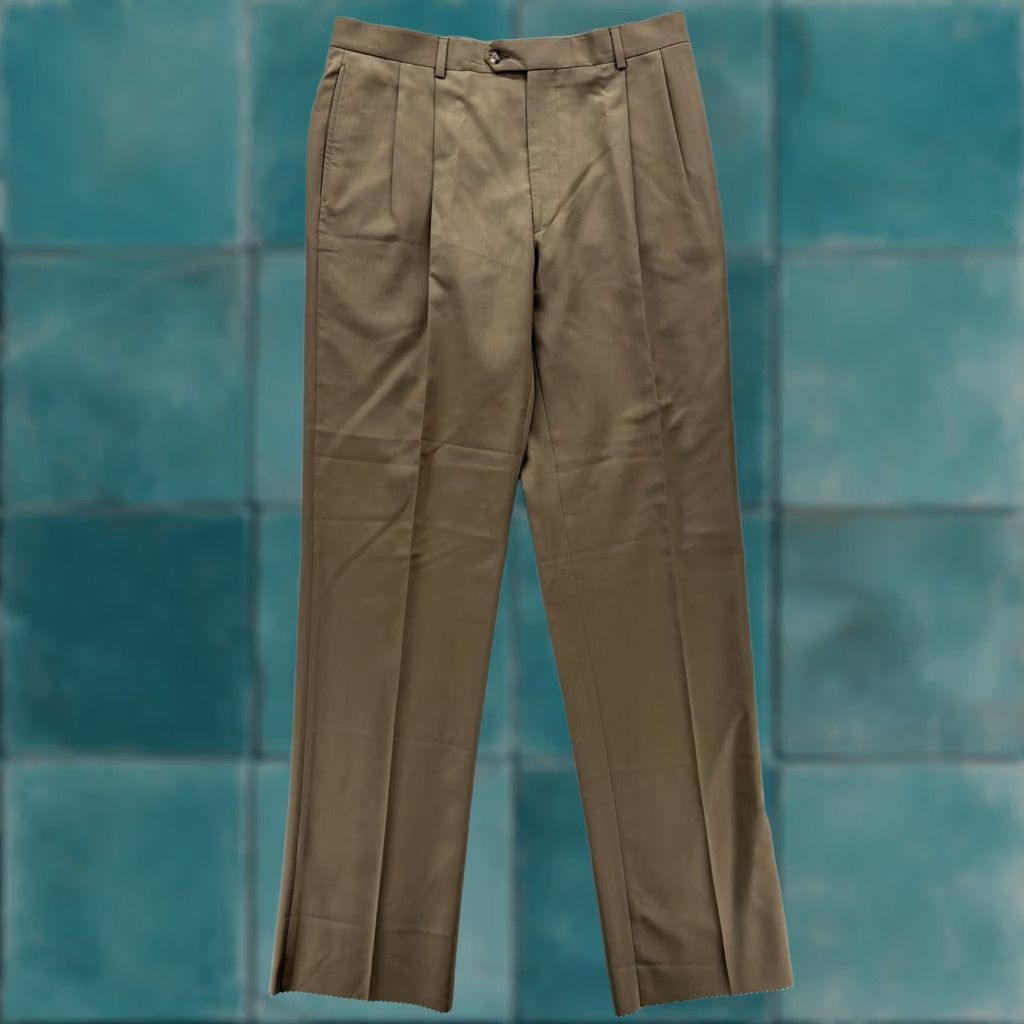 Jos. A. Bank Jos. A. Bank Dress Pants Mens 36 Beige Wool Pleated Executive Stretch Unhemmed Size US 36 / EU 52 - 1 Thumbnail