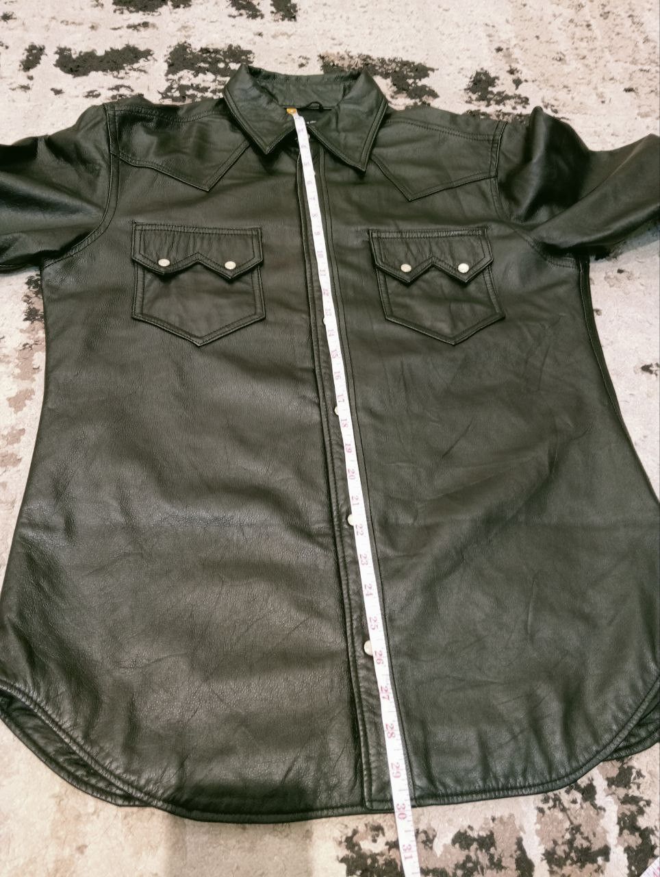 Japanese Brand VINTAGE SHIPS JAPAN COWHIDE LEATHER SHIRT Size US L / EU 52-54 / 3 - 11 Thumbnail