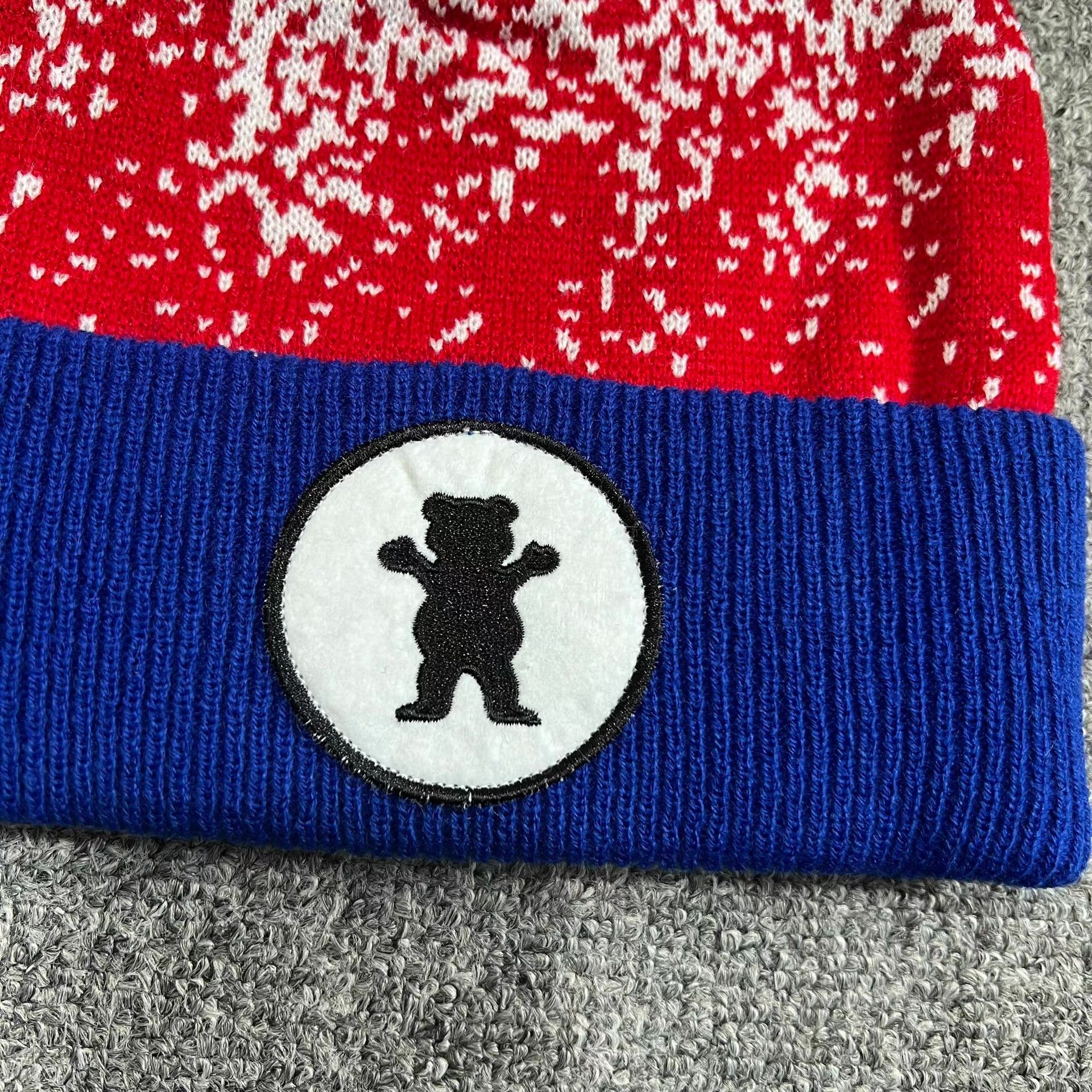 Grizzly Griptape Grizzly Griptape Bear Embroidered Knitted Beanie Q7 Size ONE SIZE - 3 Thumbnail