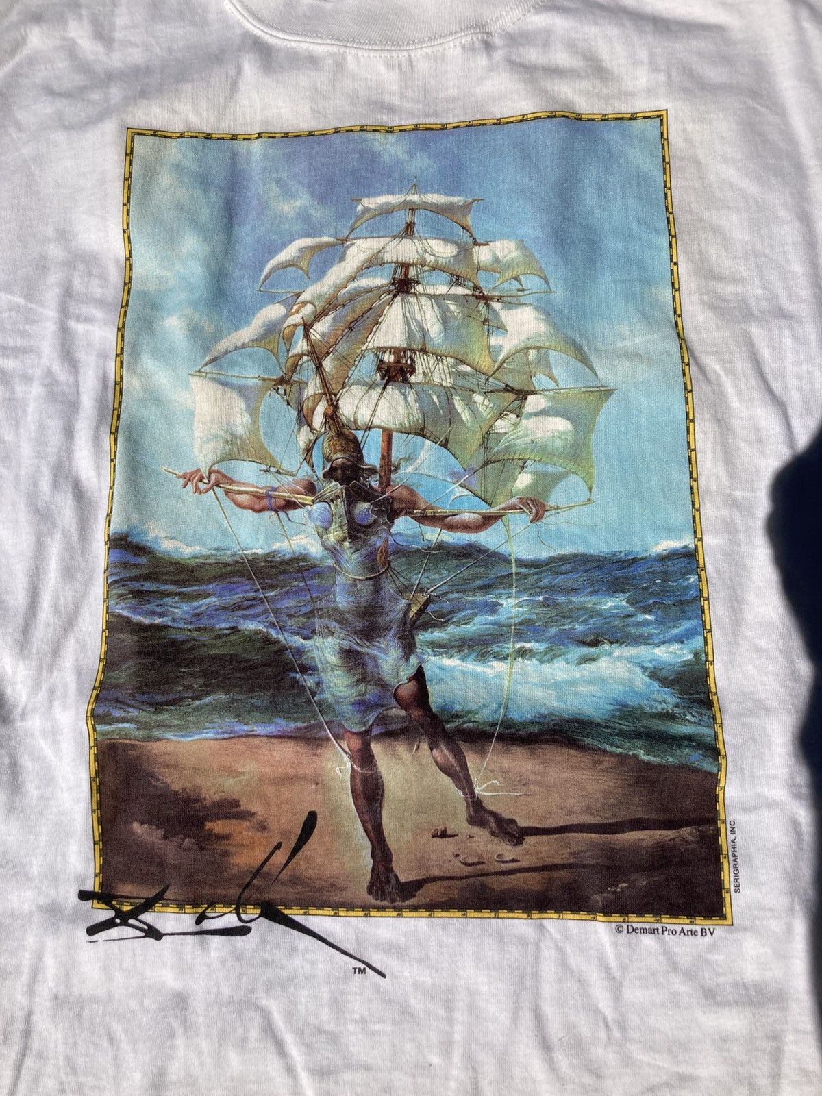 Vintage VTG 90s Salvador Dali Art T-Shirt Deadstock / brand new Size US L / EU 52-54 / 3 - 2 Thumbnail