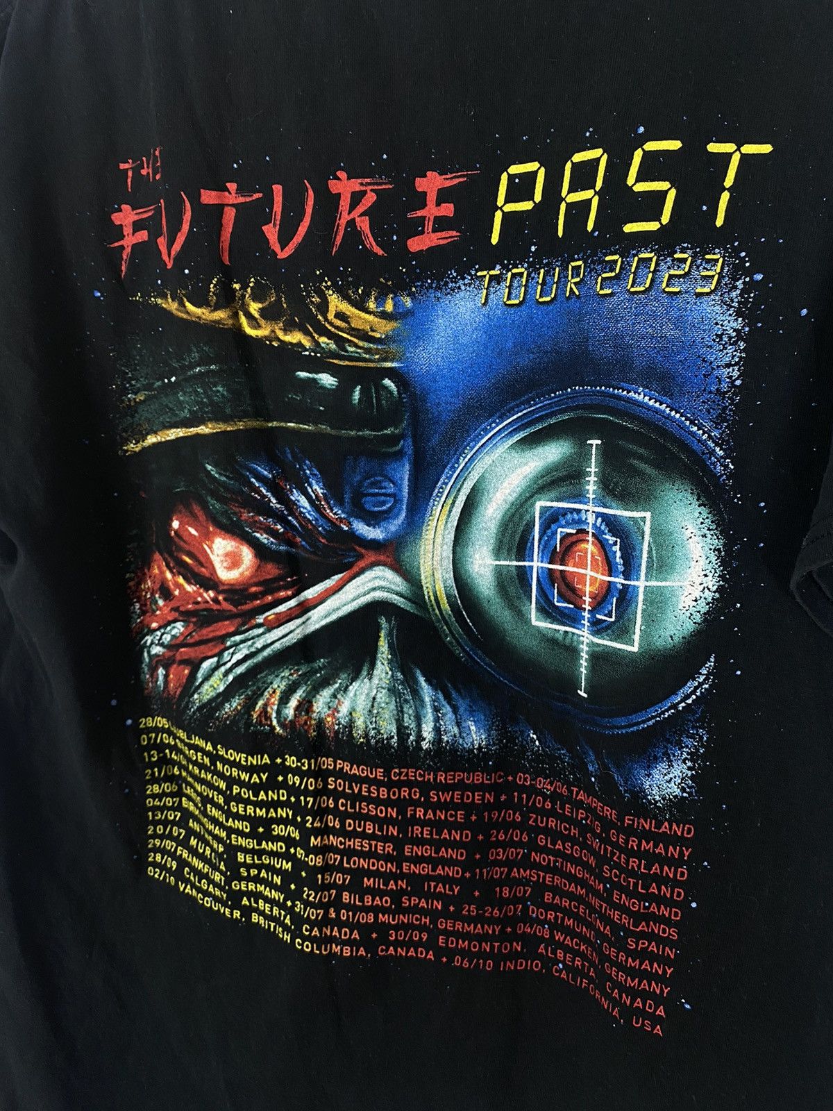 Band Tees Iron Maiden The Future Past Tour 2023 Tee rare y2k Size US L / EU 52-54 / 3 - 4 Thumbnail
