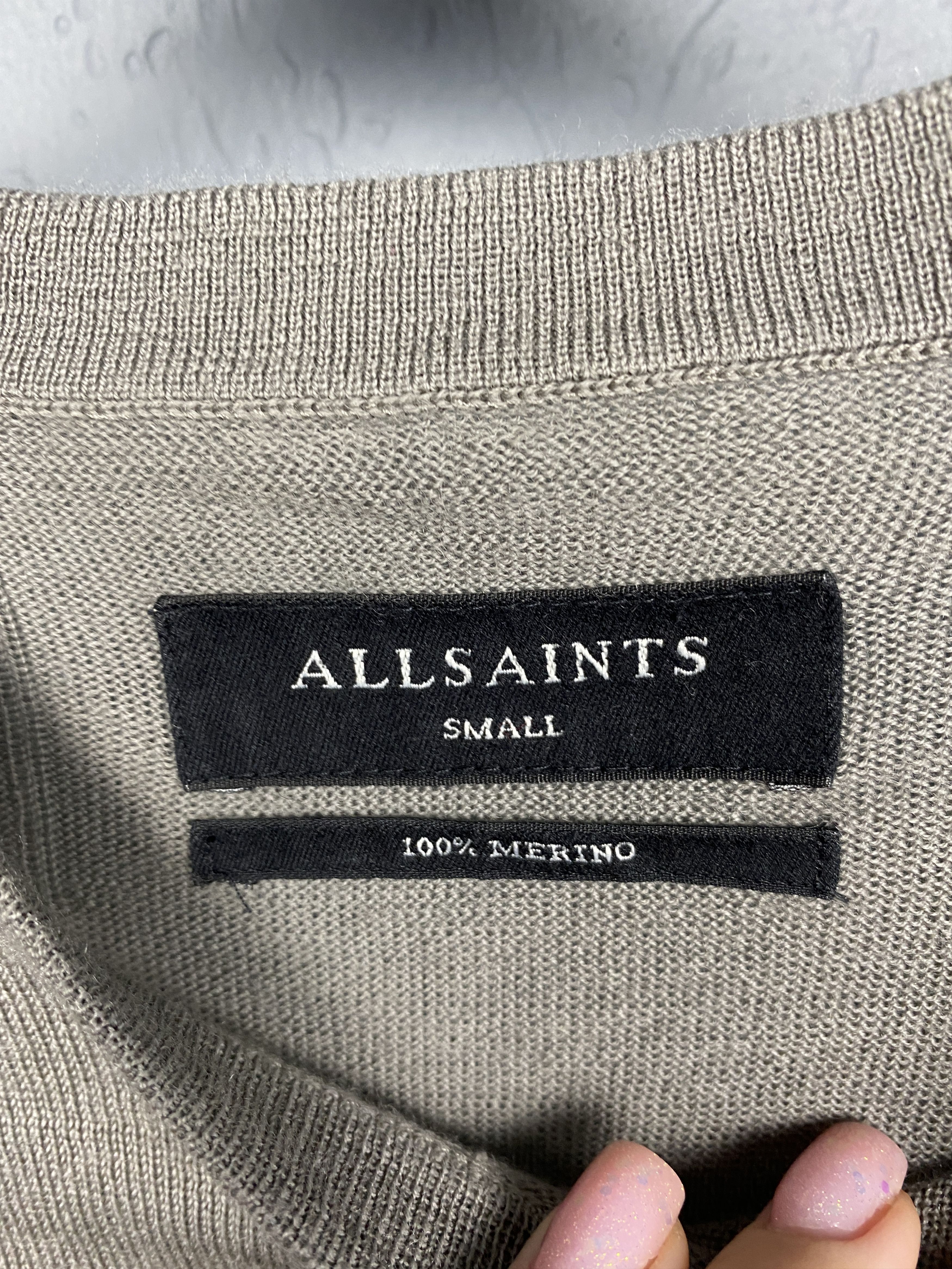 Allsaints AllSaints Mens Mode Merino Crew Neck Wool Knit Sweater Size US S / EU 44-46 / 1 - 4 Thumbnail