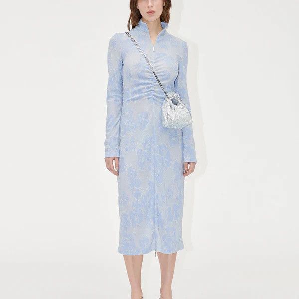 Stine Goya Stine Goya Freya Floral relief Jersey Dress Size L / US 10 / IT 46 - 1 Thumbnail