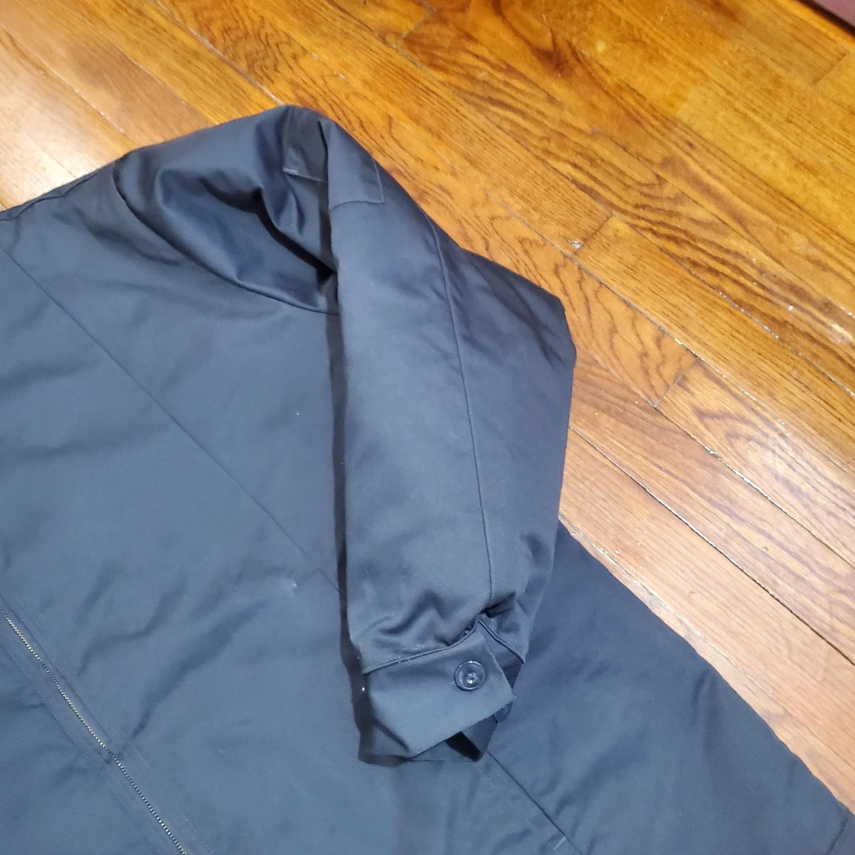 Vintage WearGuard Aramark Jacket Mens 1XL Tall Navy Blue Quilted Lined Warm Work Coat Size US XL / EU 56 / 4 - 4 Thumbnail