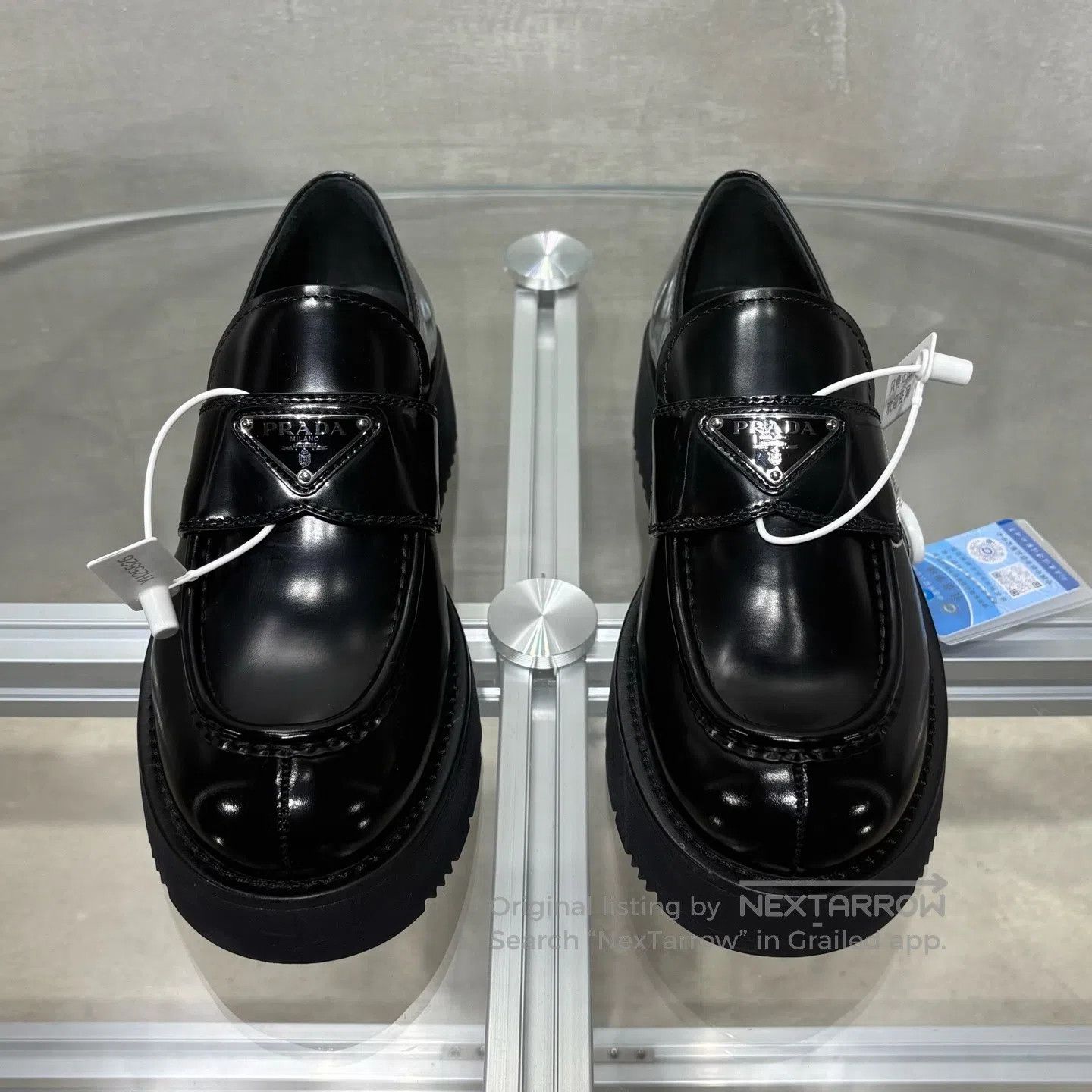 Prada Prada Delta-shaped logo; thin-soled small leather shoes Size US 8 / IT 38 - 2 Thumbnail
