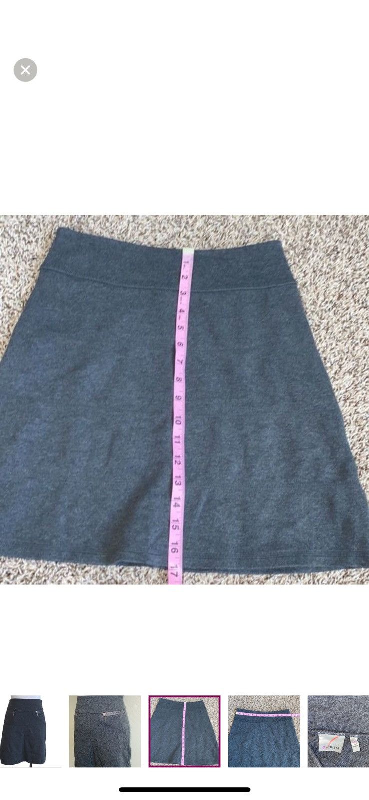 Athleta Athleta xxs strata grey knee length skirt Size 24" / US 00 / IT 34 - 3 Thumbnail